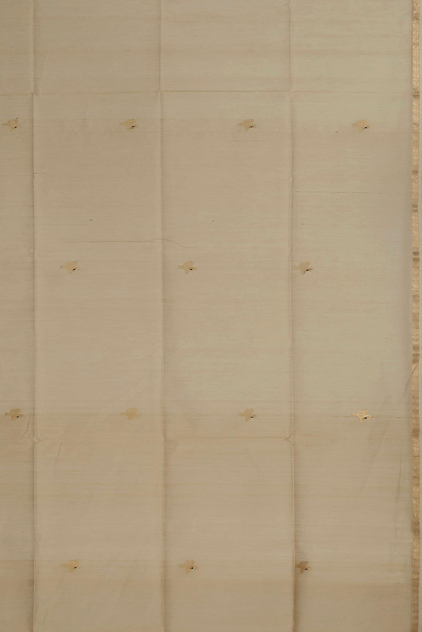 Beige Maheshwari Silk Cotton Saree