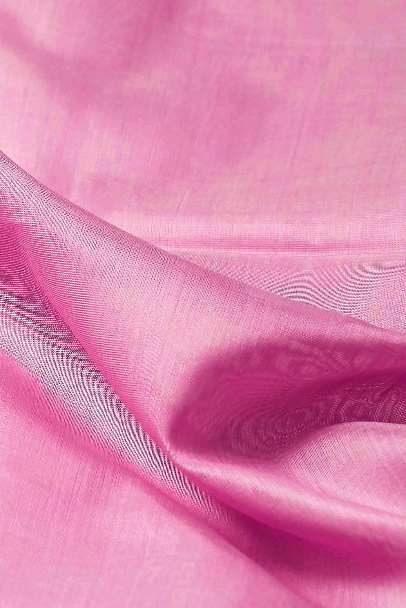 Pink Maheshwari Silk Cotton Saree