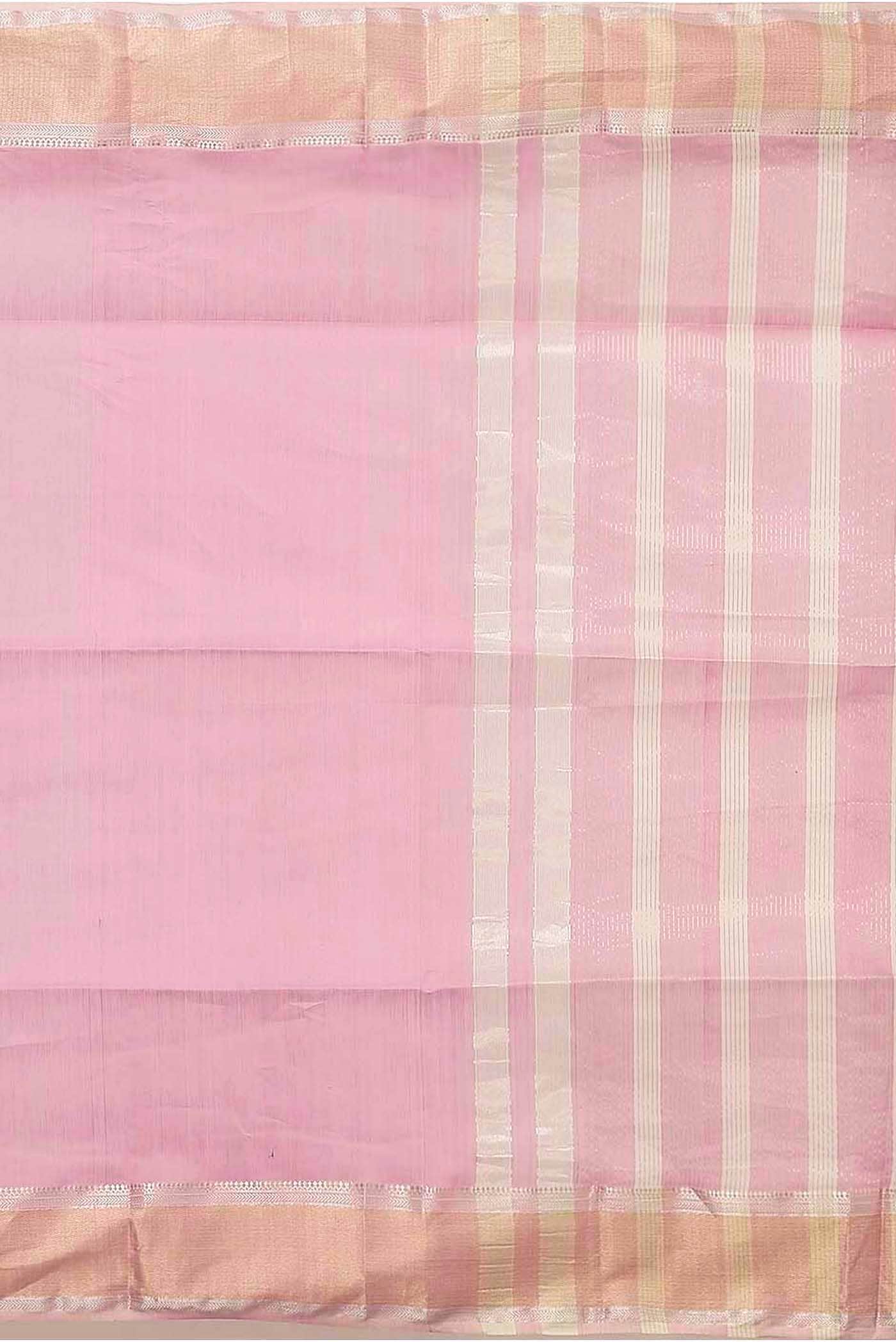 Pink Maheshwari Silk Cotton Saree
