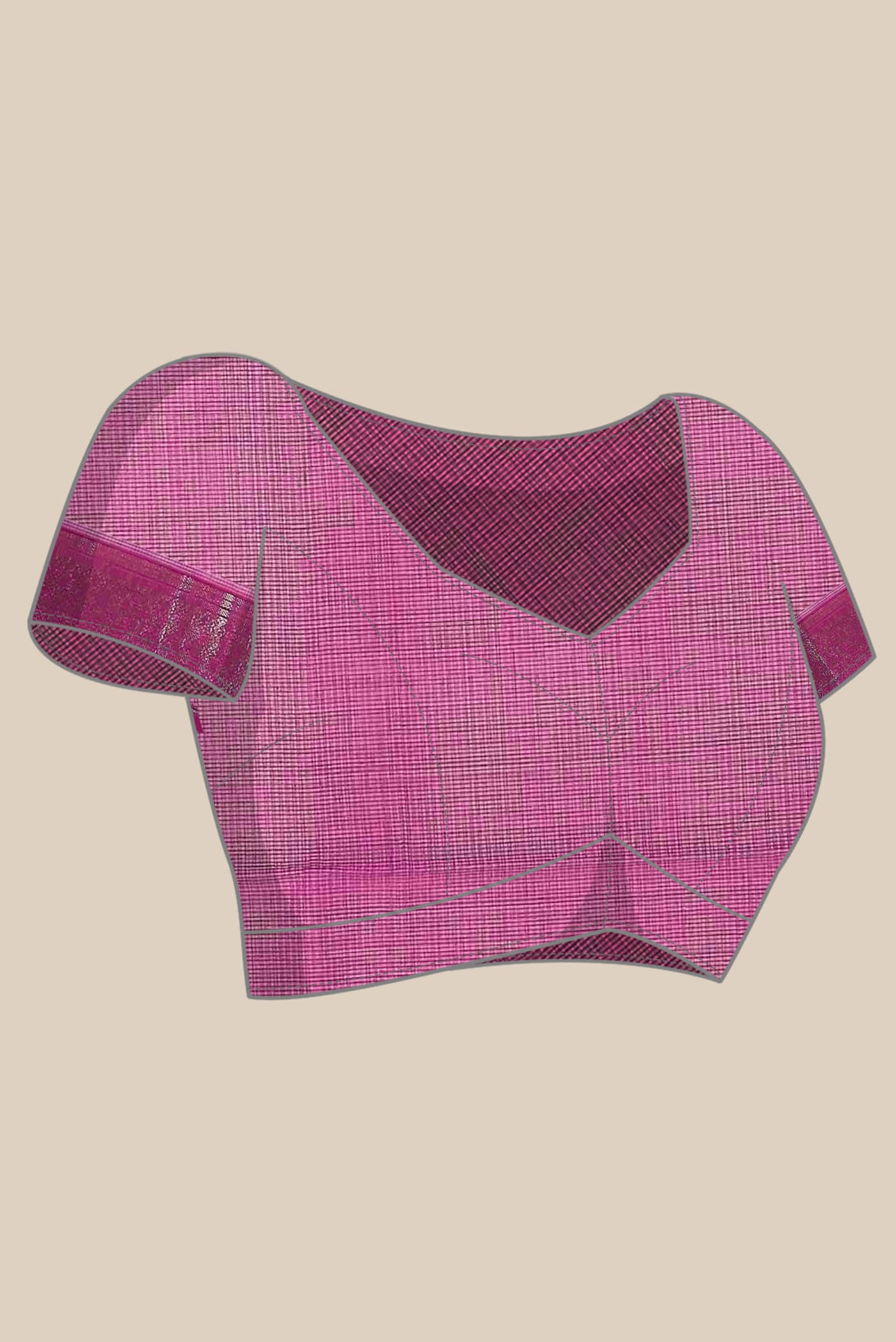 Magenta Maheshwari Silk Cotton Saree
