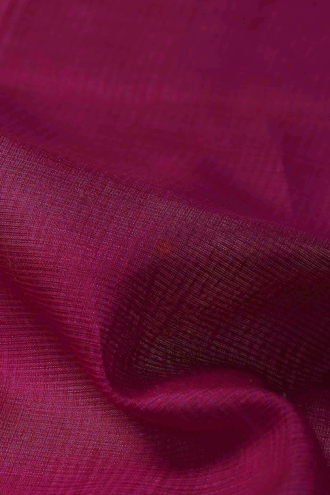Magenta Maheshwari Silk Cotton Saree