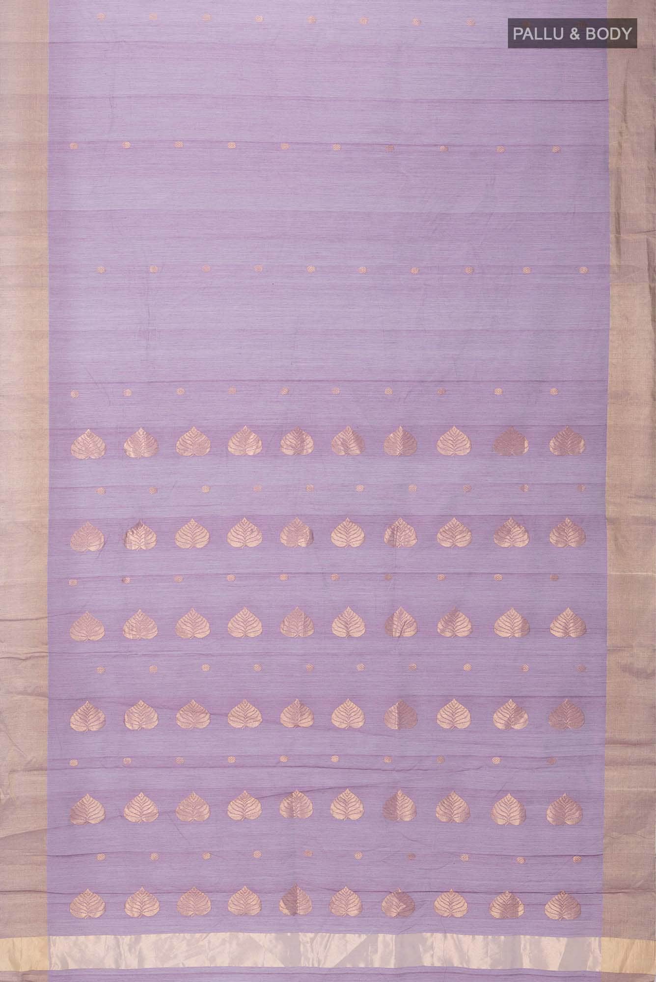 Dark Mauve Chanderi Silk Cotton Saree
