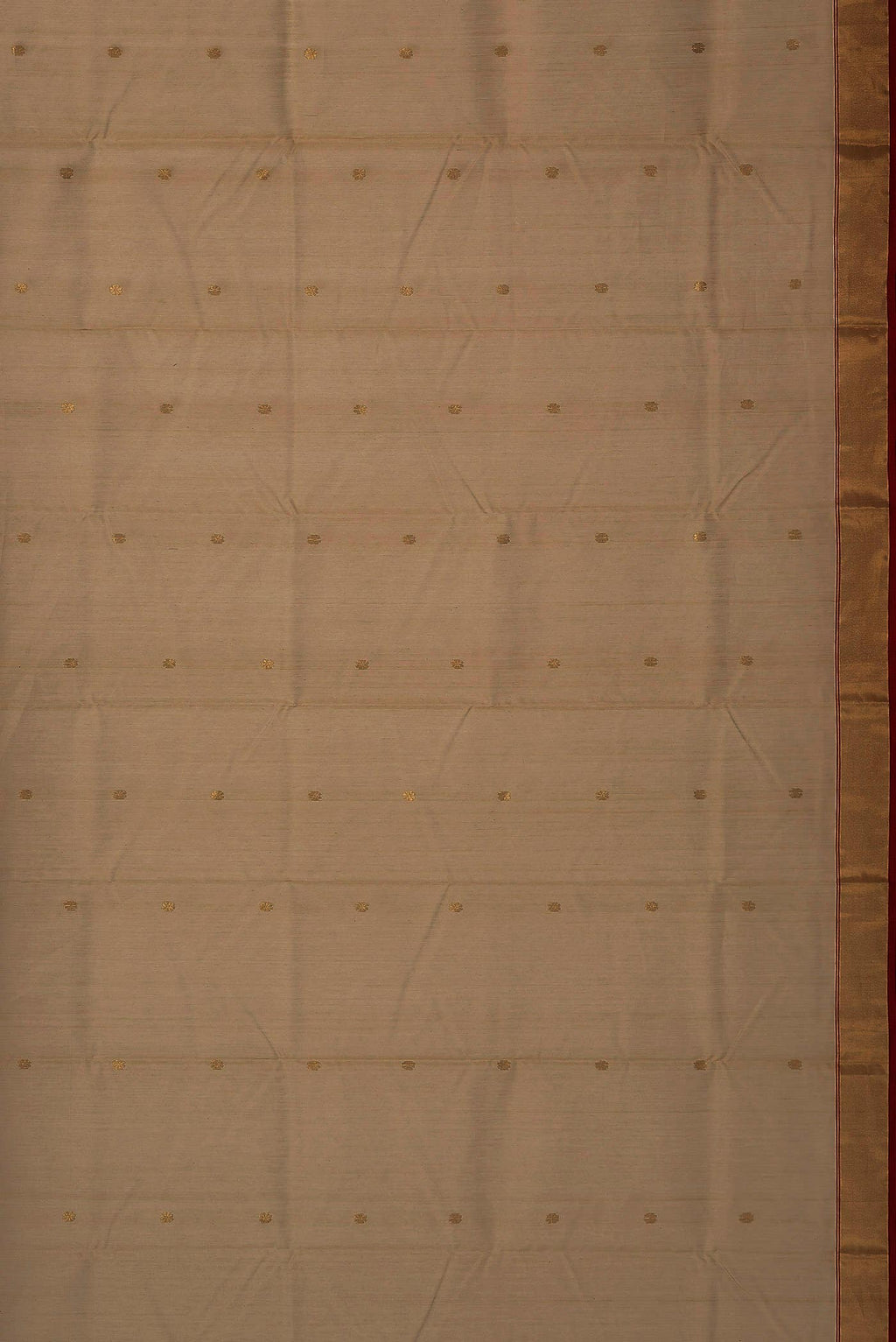 Beige Chanderi Silk Cotton Saree