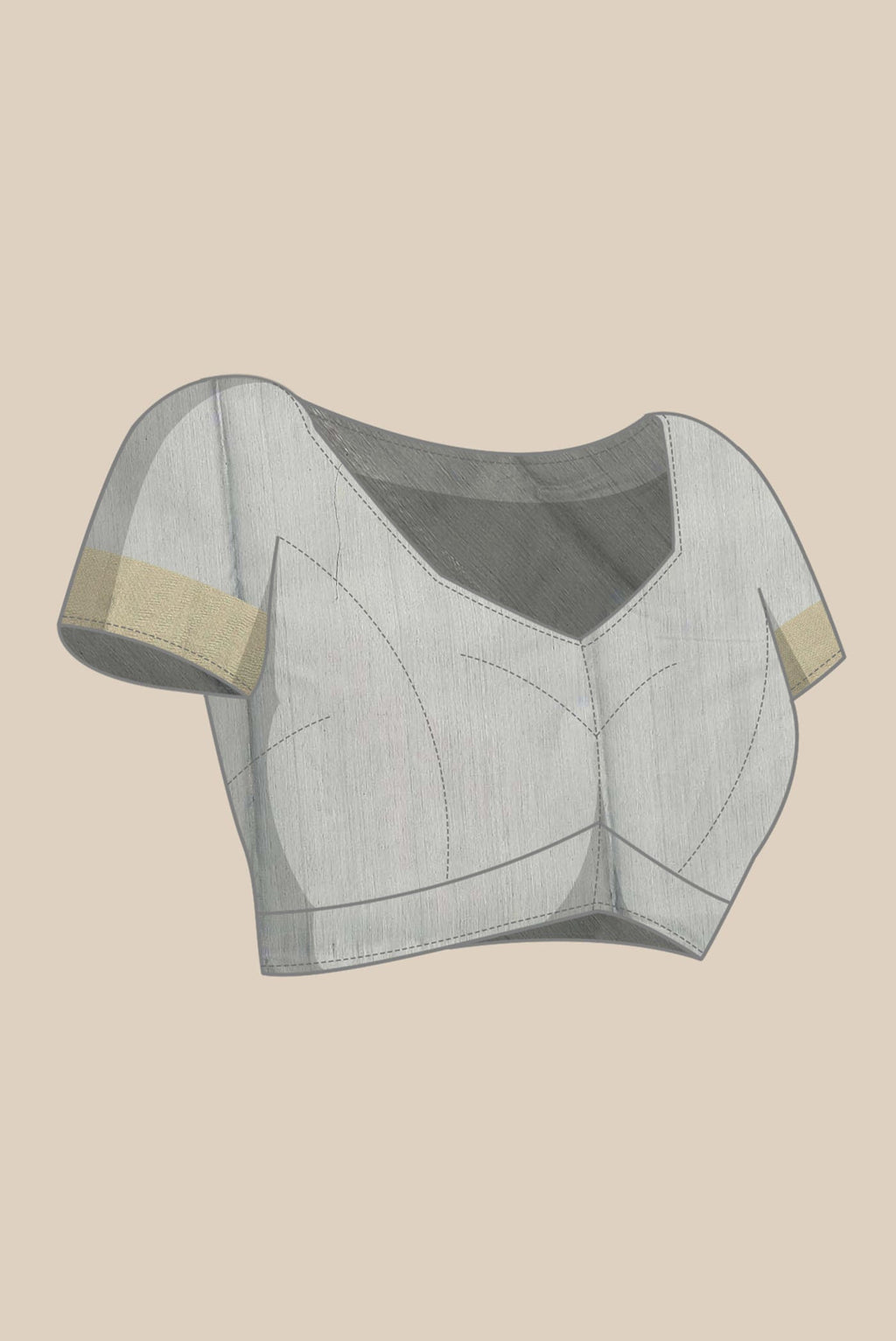 Grey Chanderi Silk Cotton Saree