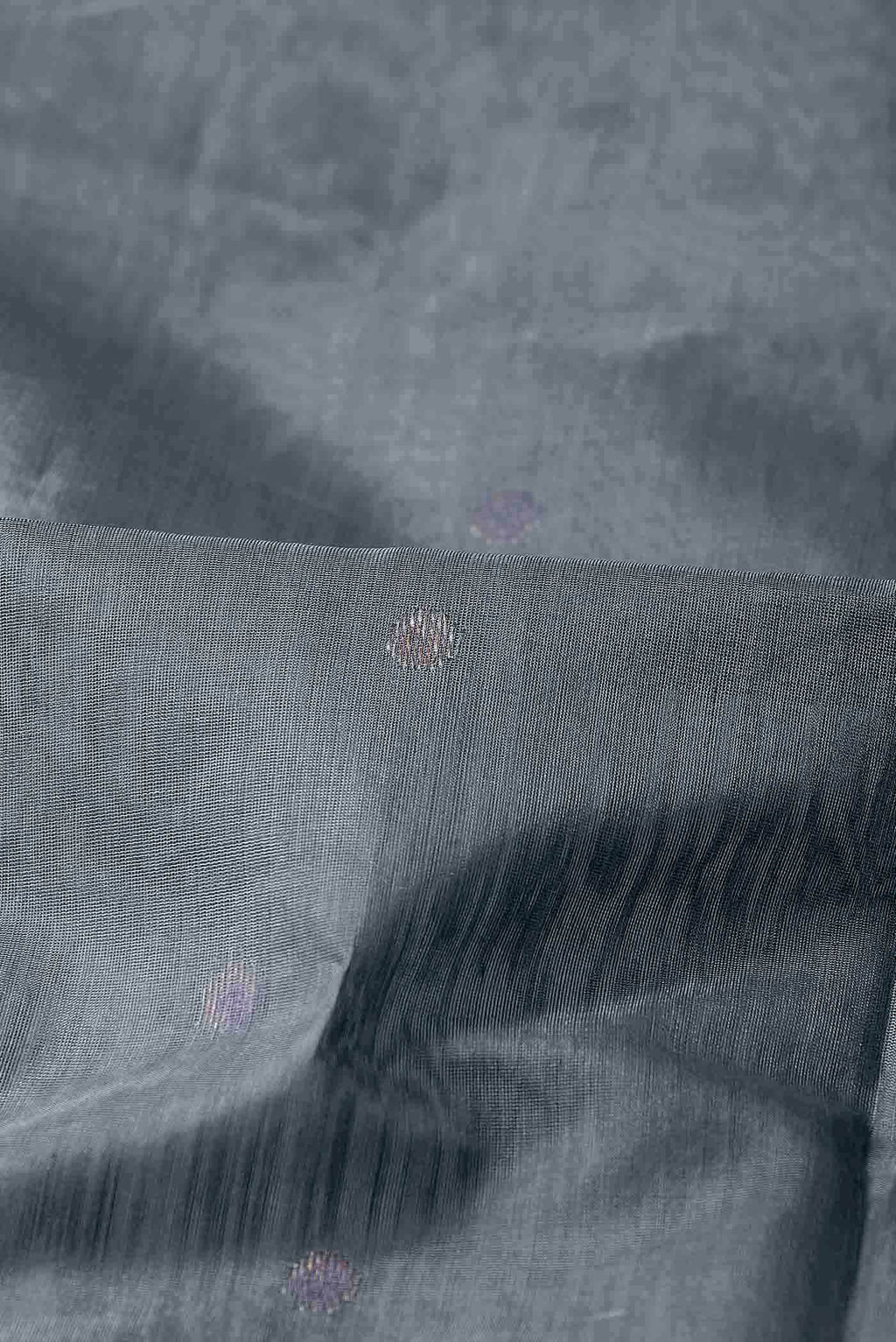 Grey Chanderi Silk Cotton Saree