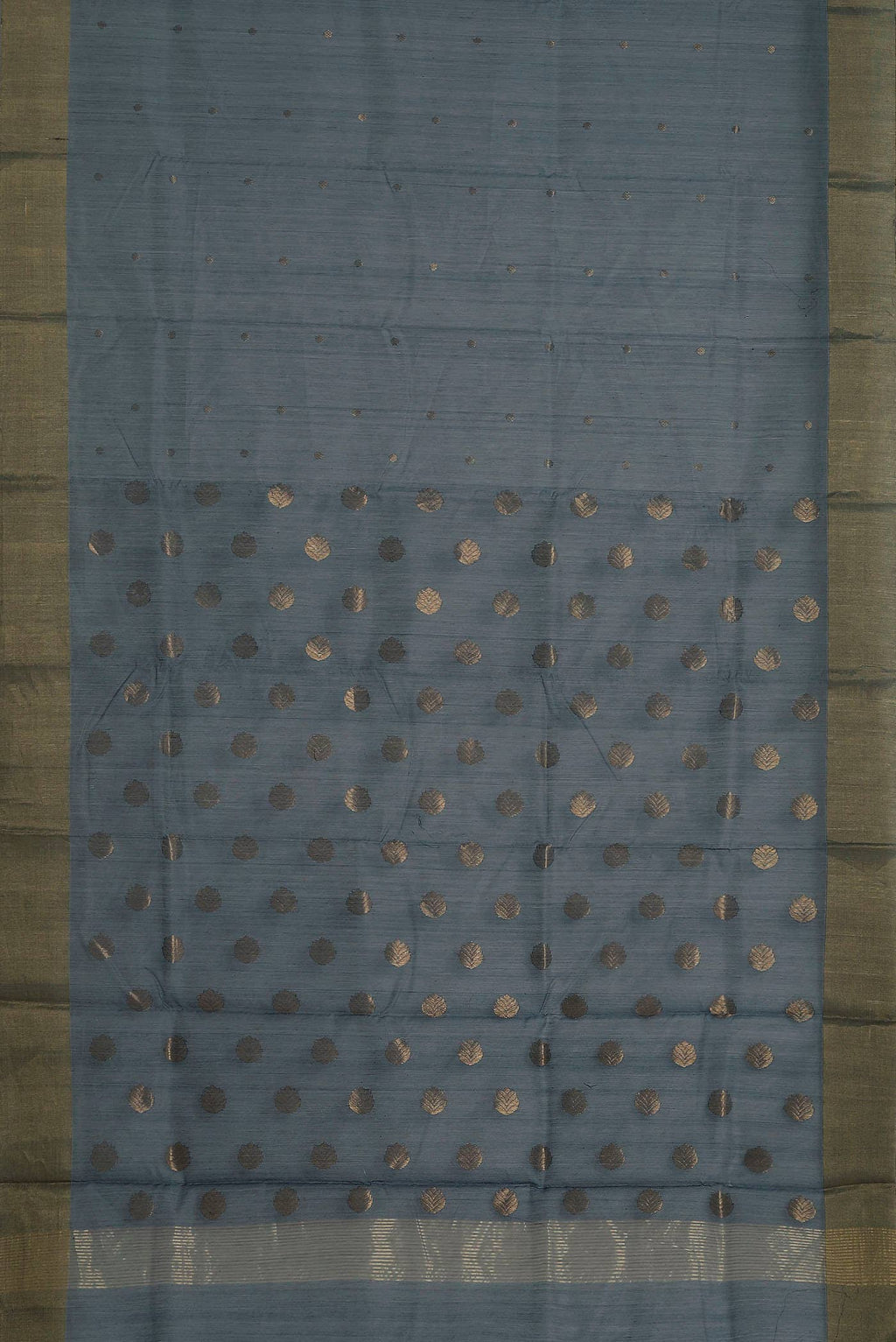 Grey Chanderi Silk Cotton Saree