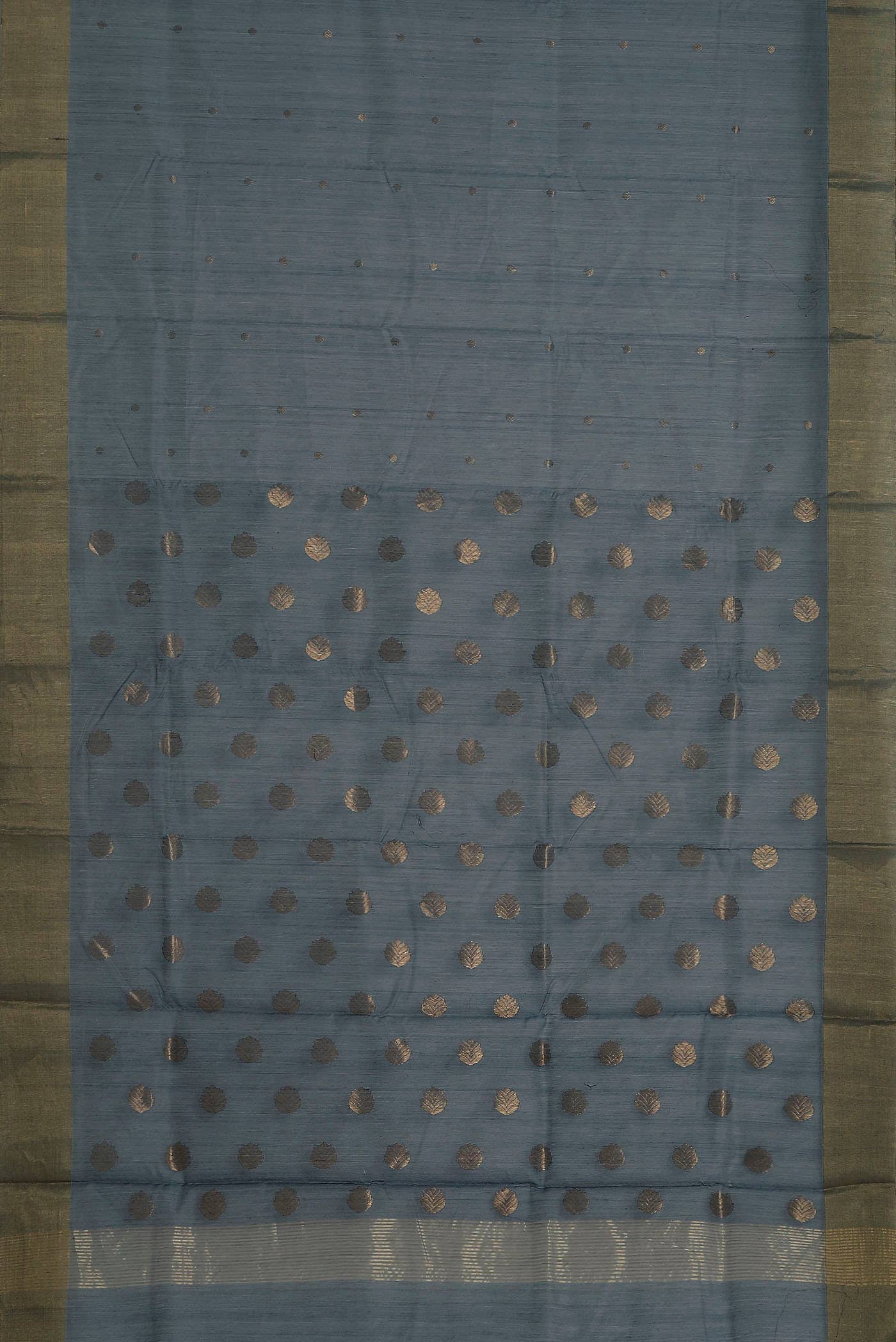 Grey Chanderi Silk Cotton Saree