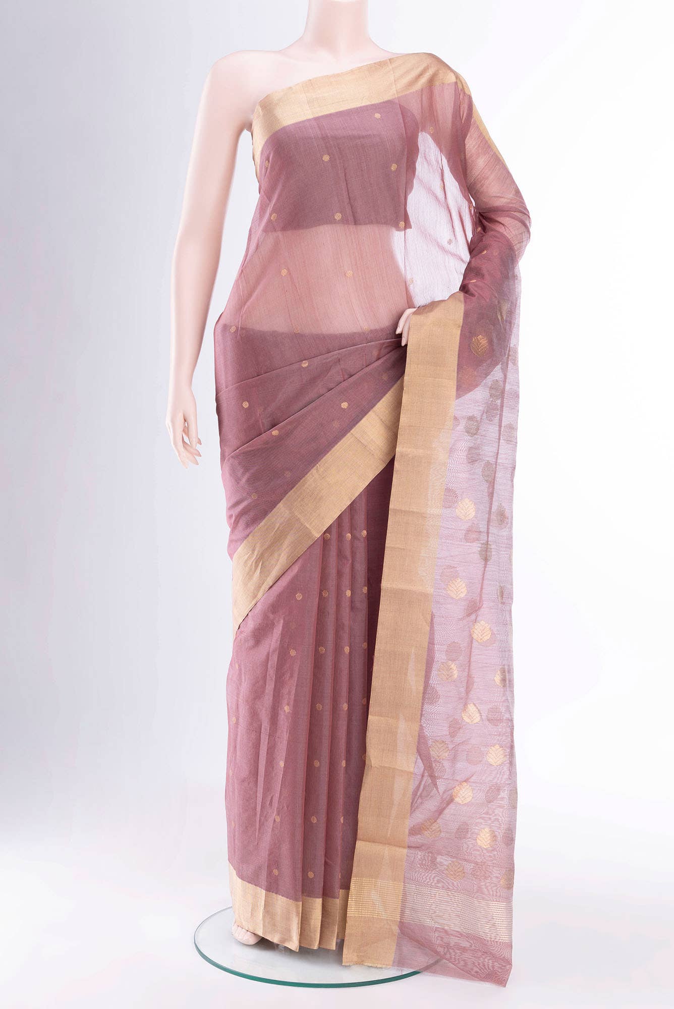 Pink Chanderi Silk Cotton Saree