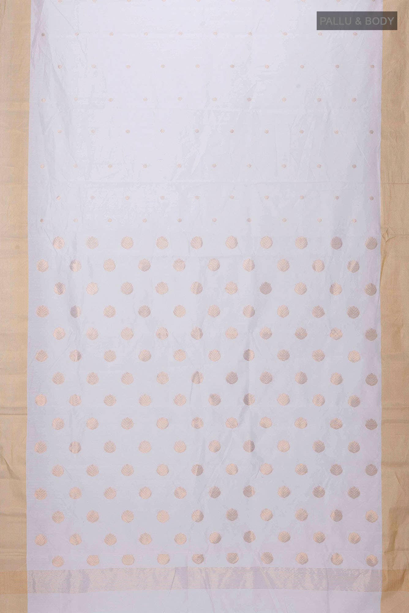 White Chanderi Silk Cotton Saree