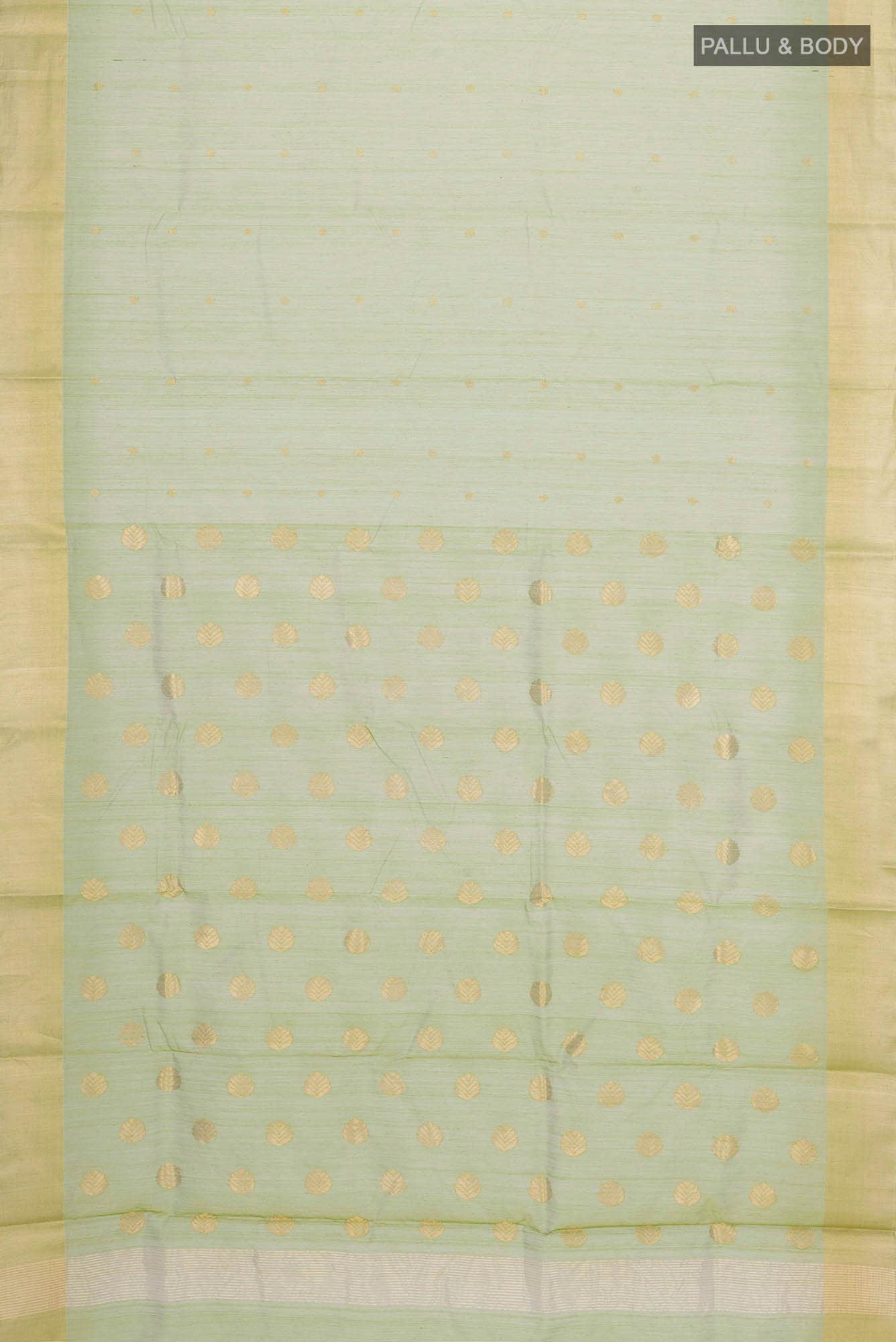 Light Green Chanderi Silk Cotton Saree