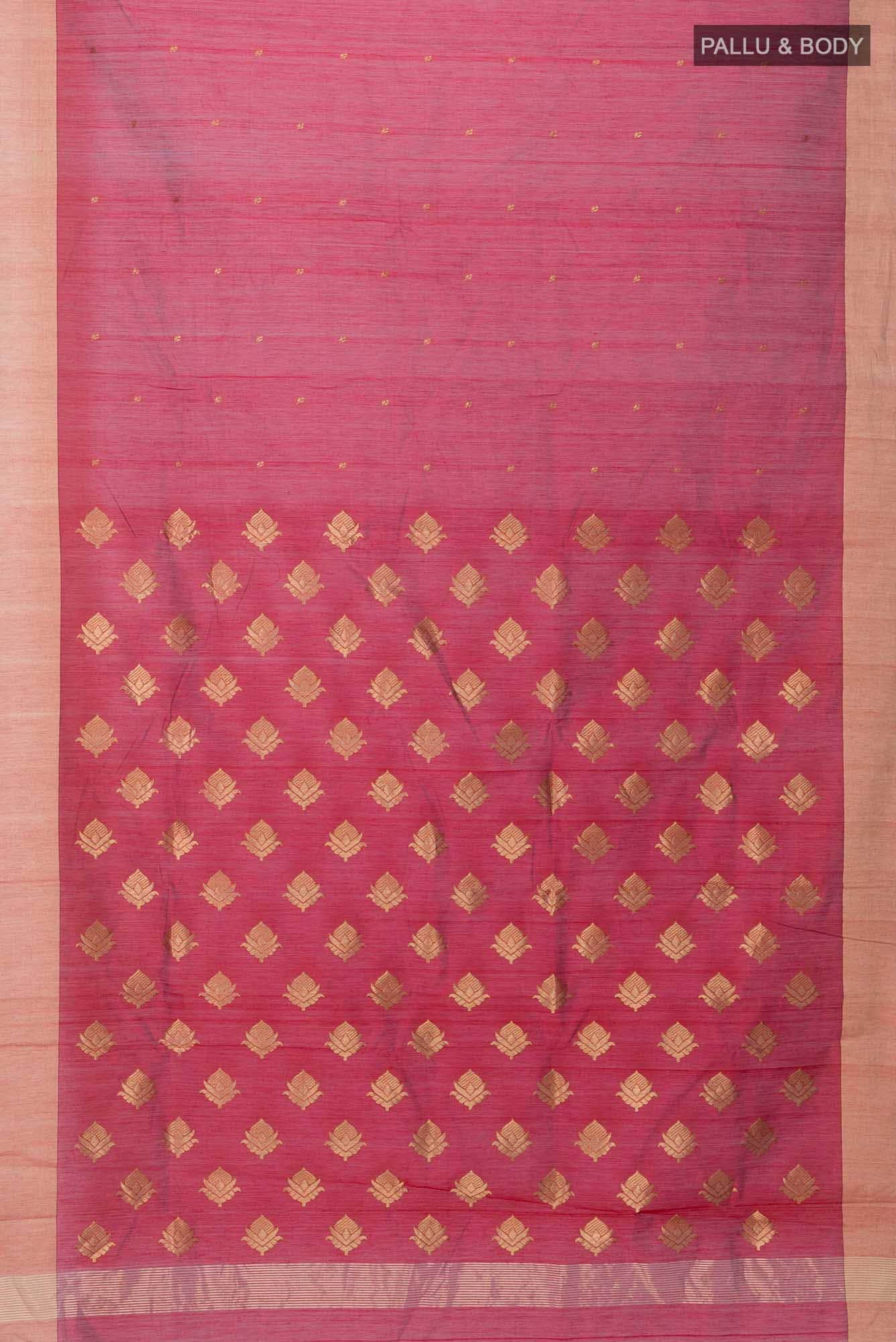 Maroon Chanderi Silk Cotton Saree