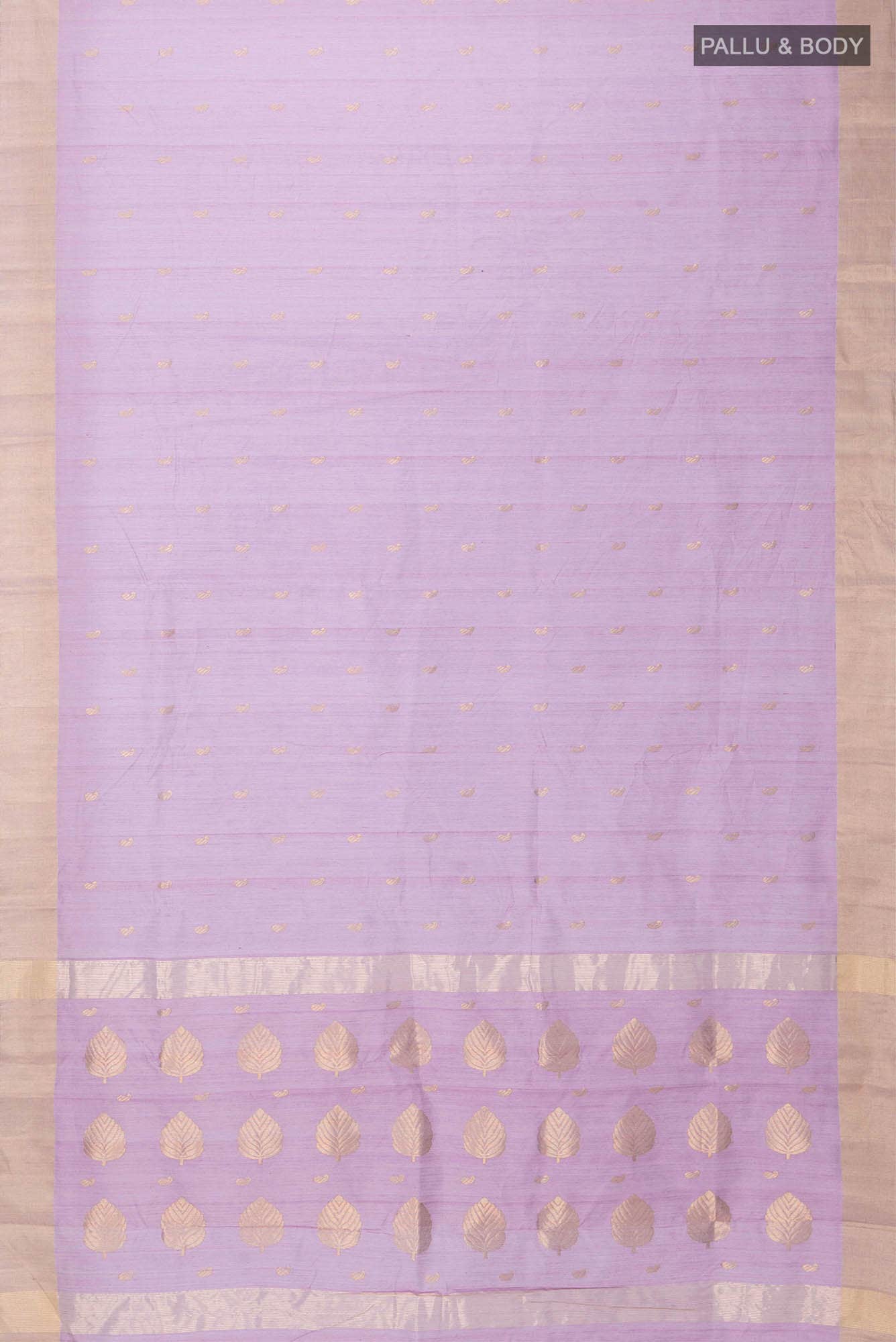Mauve Chanderi Silk Cotton Saree