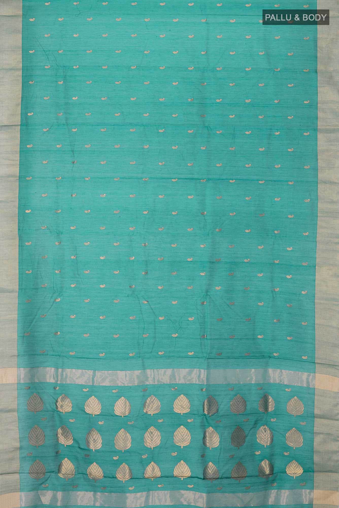 Green Chanderi Silk Cotton Saree