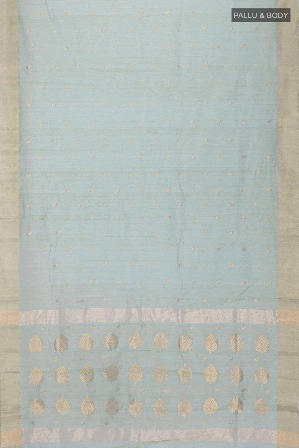 Light Green Chanderi Silk Cotton Saree