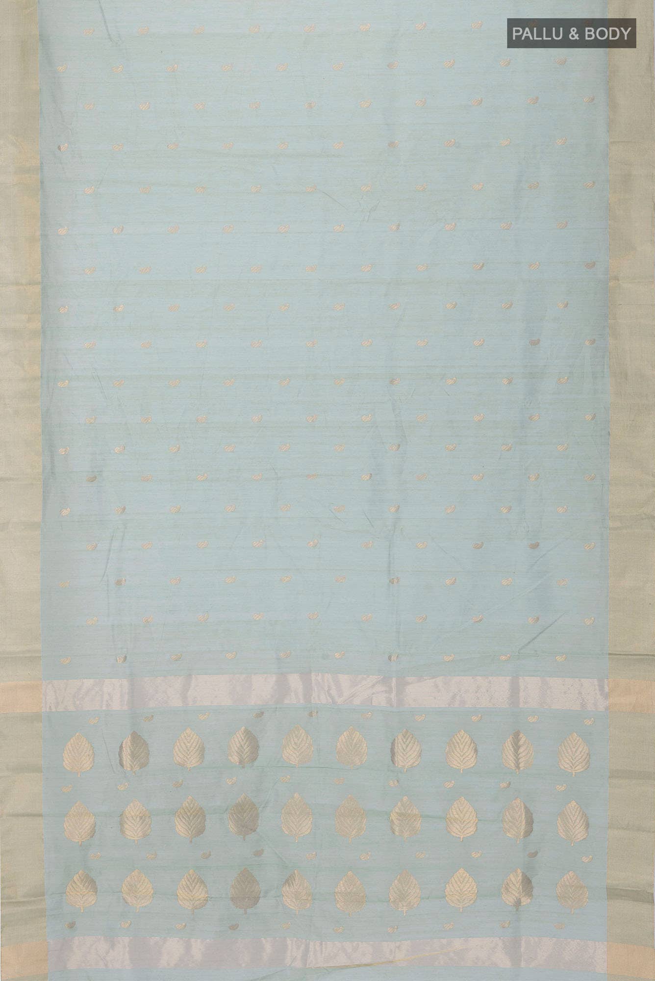 Light Green Chanderi Silk Cotton Saree