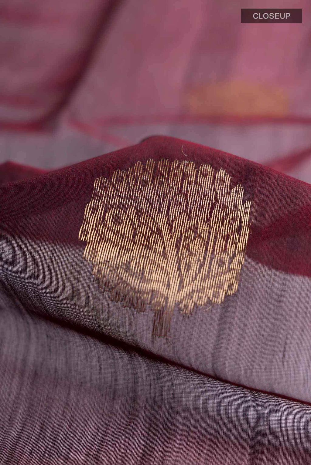 Maroon Chanderi Silk Cotton Saree