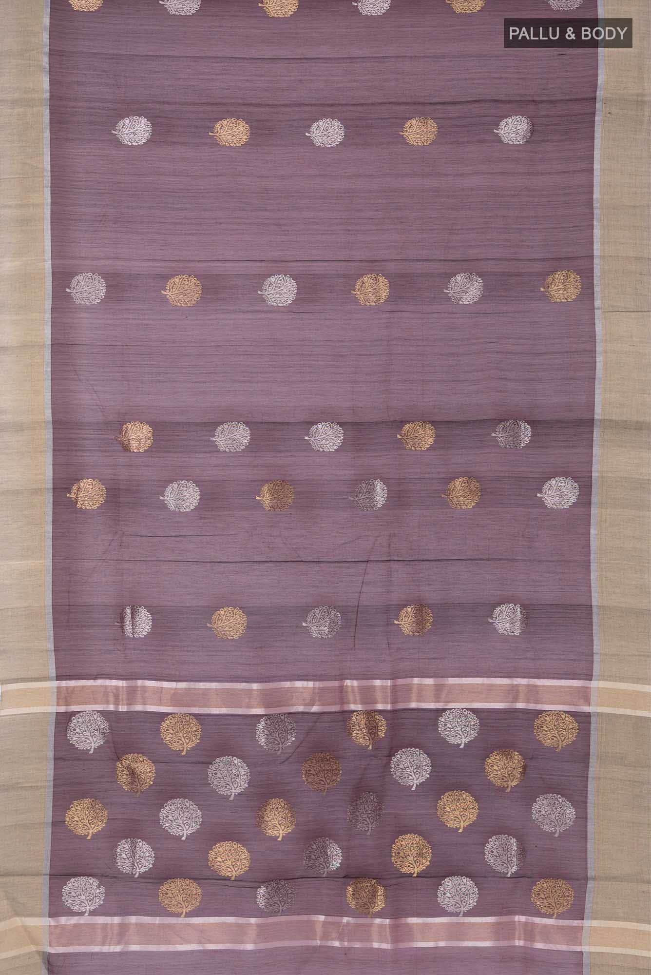 Maroon Chanderi Silk Cotton Saree