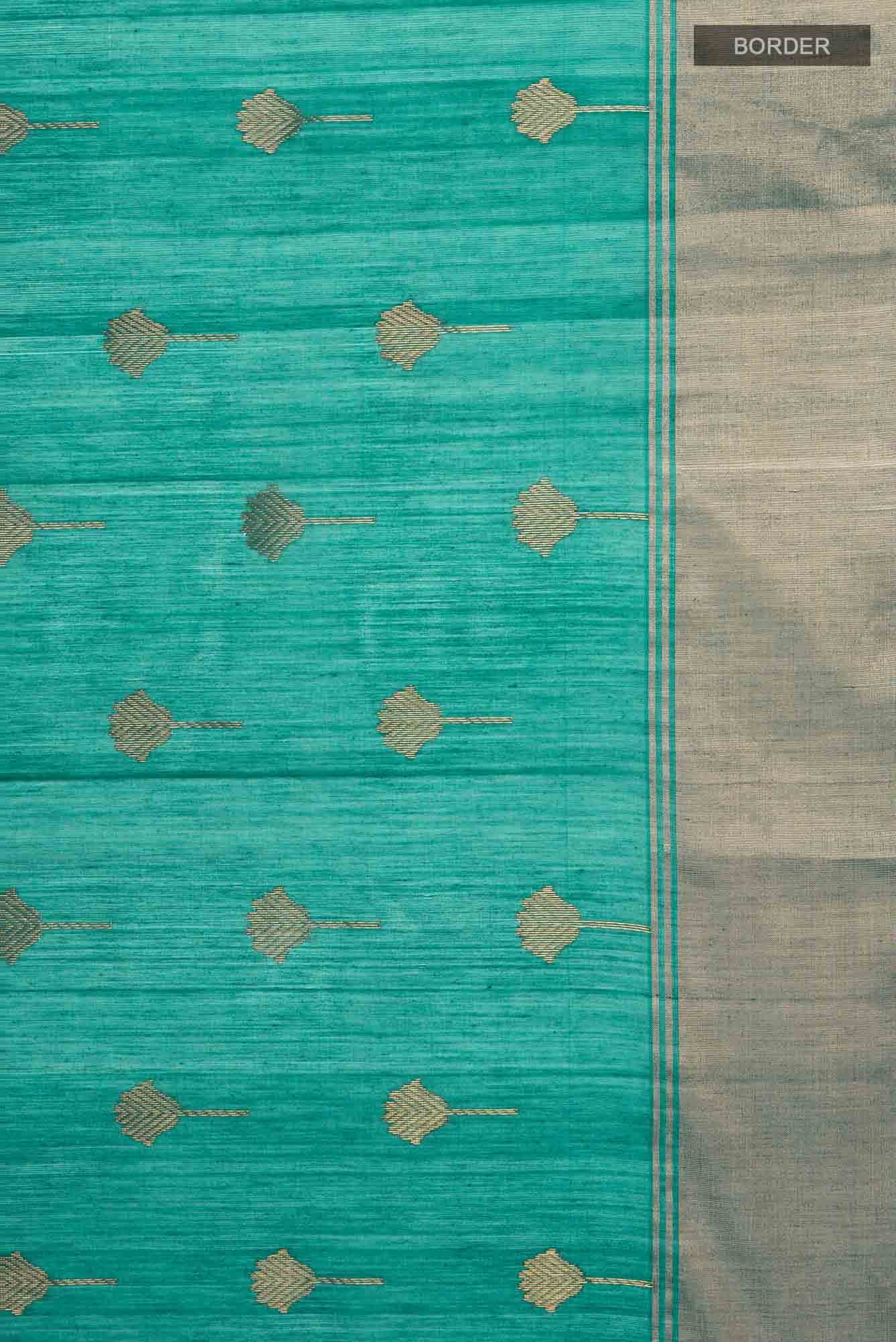 Green Chanderi Silk Cotton Saree