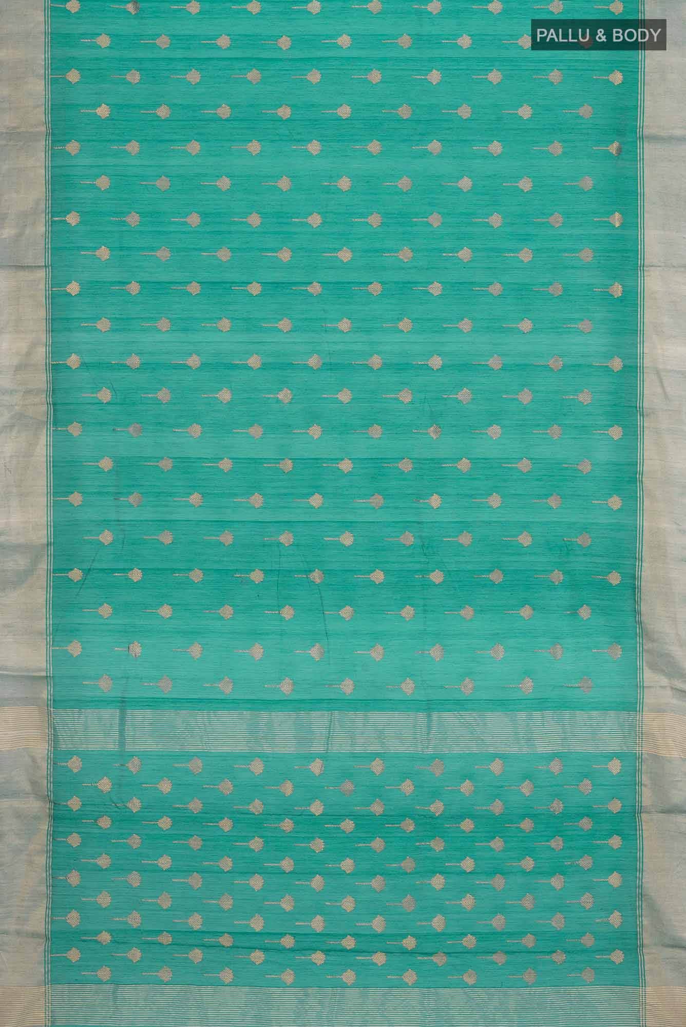 Green Chanderi Silk Cotton Saree