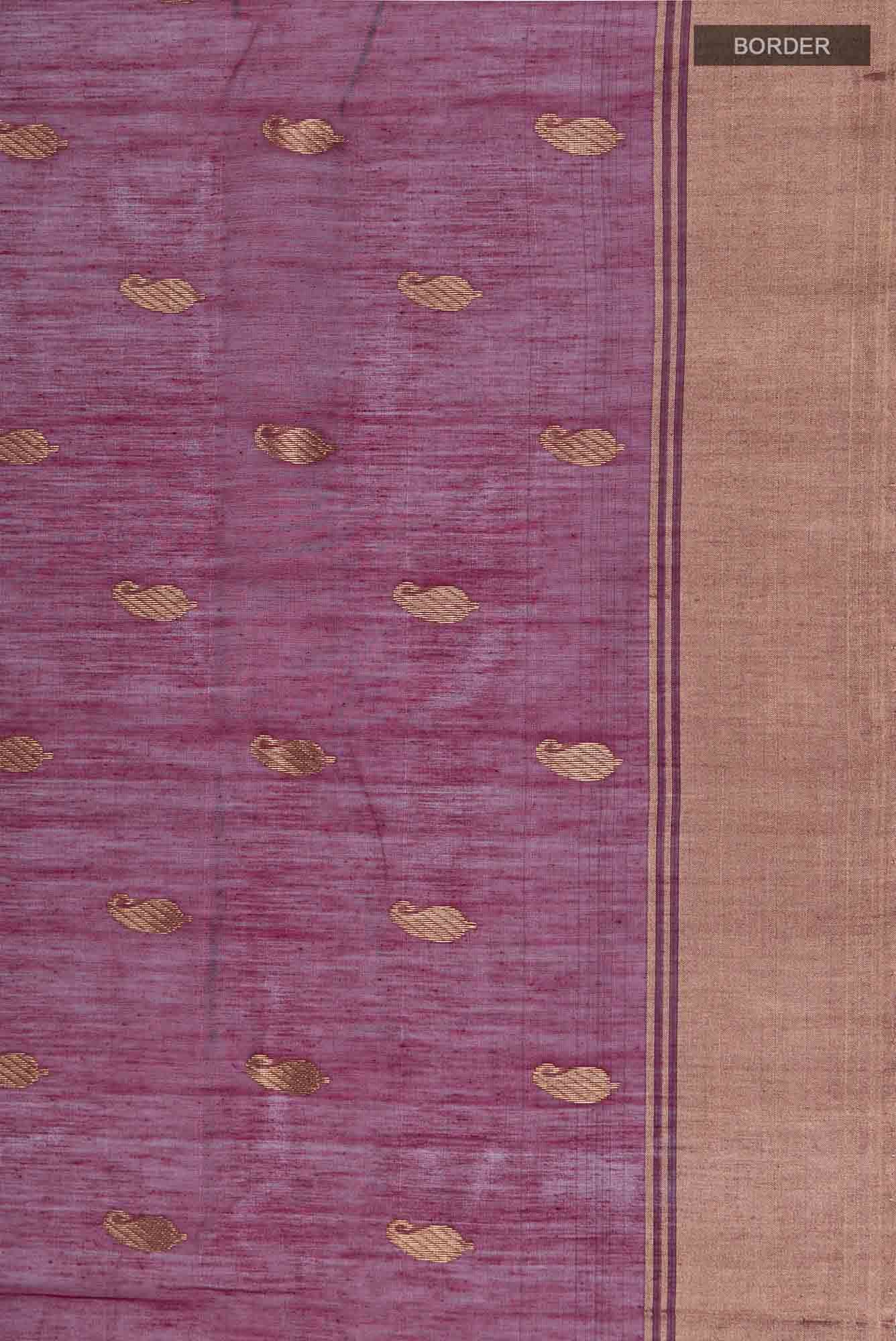 Brown Chanderi Silk Cotton Saree