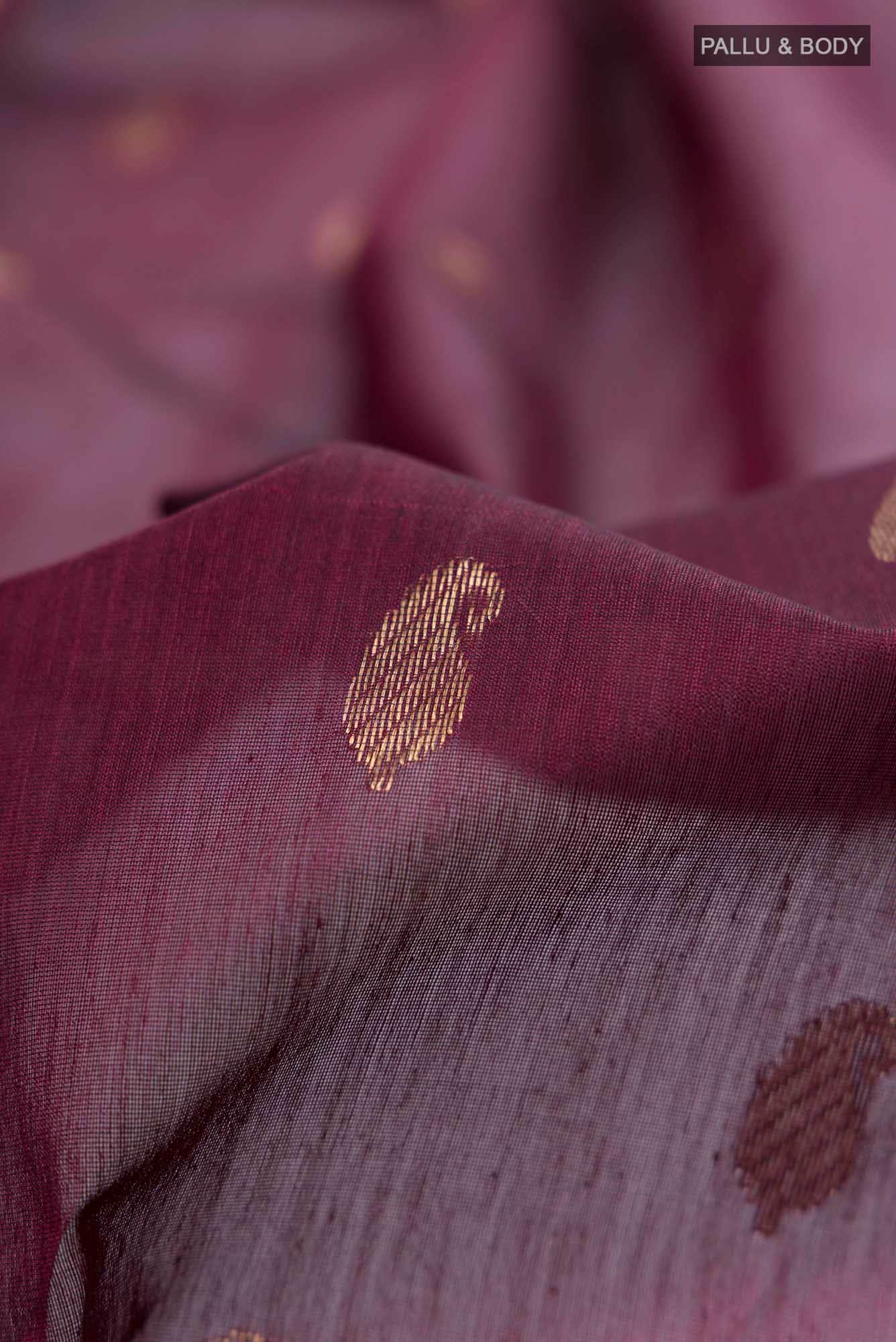 Brown Chanderi Silk Cotton Saree