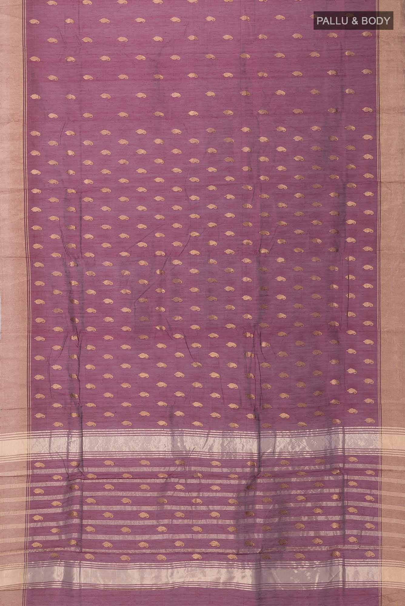Brown Chanderi Silk Cotton Saree