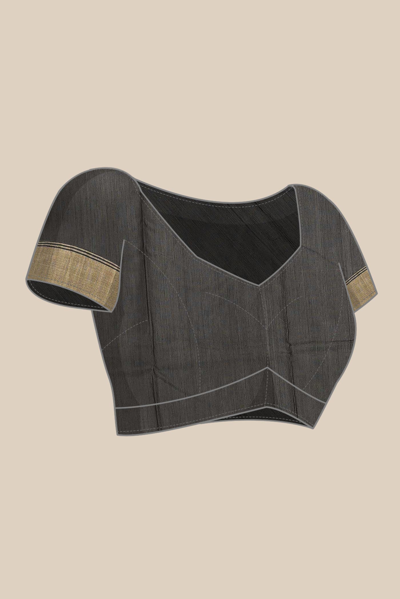 Black Chanderi Silk Cotton Saree