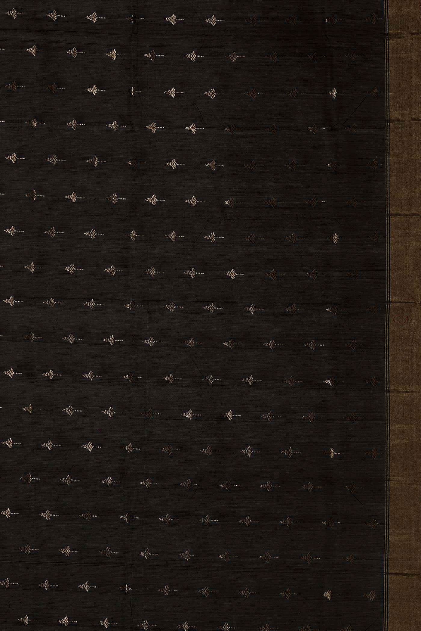 Black Chanderi Silk Cotton Saree