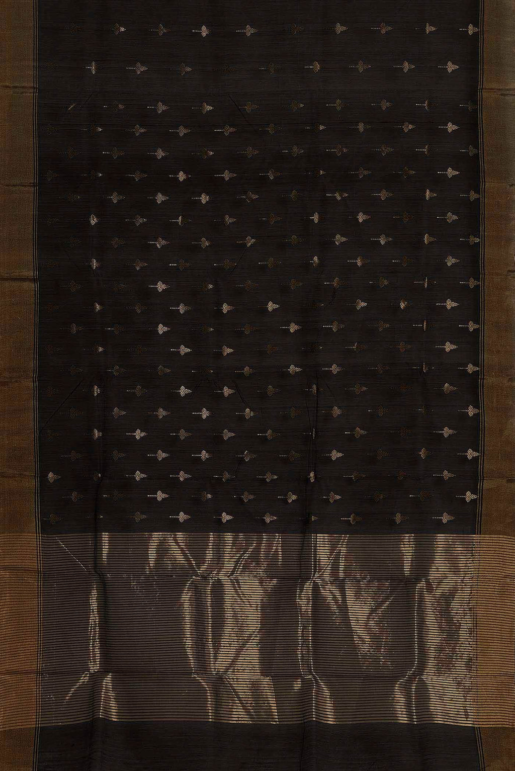 Black Chanderi Silk Cotton Saree