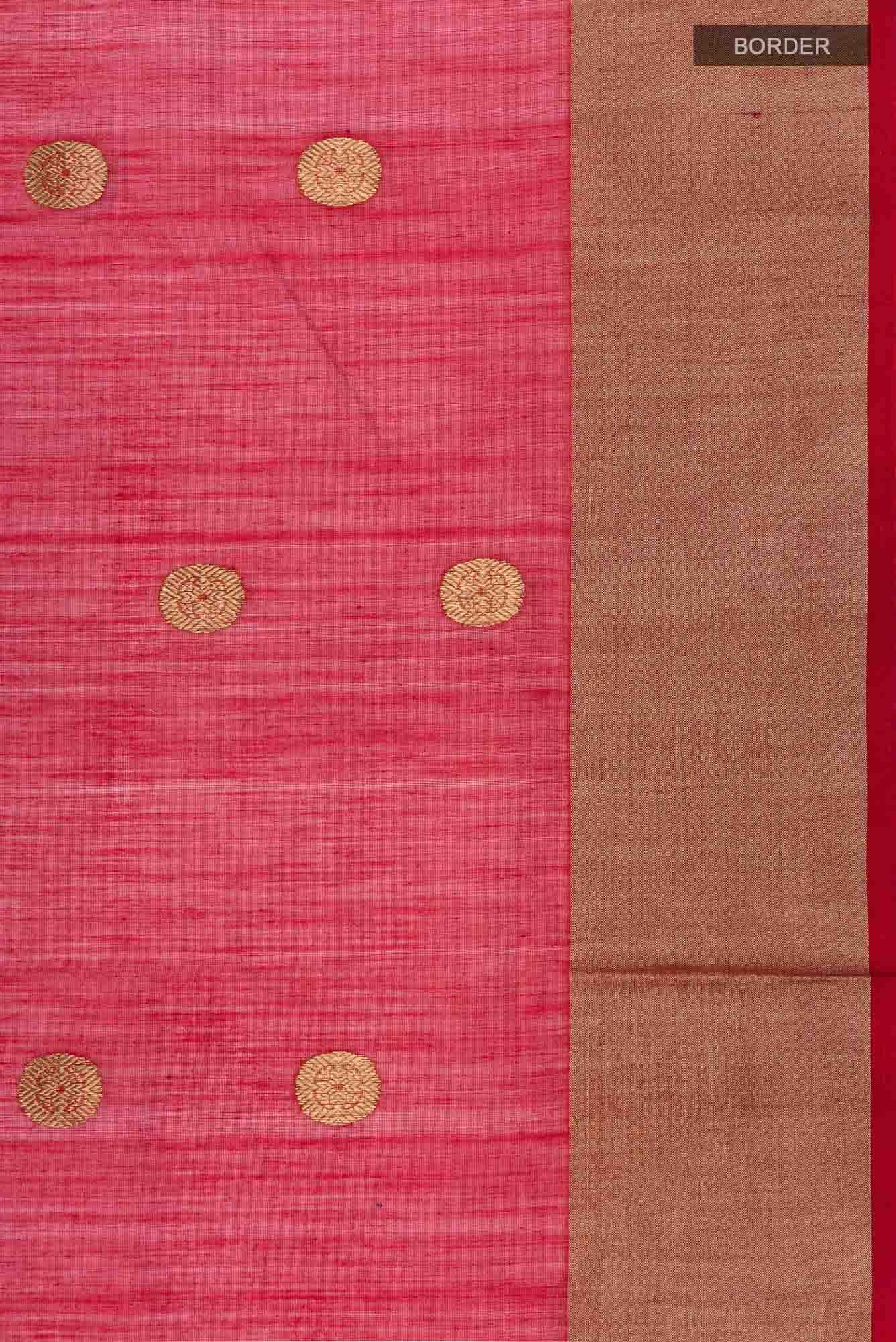 Red Chanderi Silk Cotton Saree
