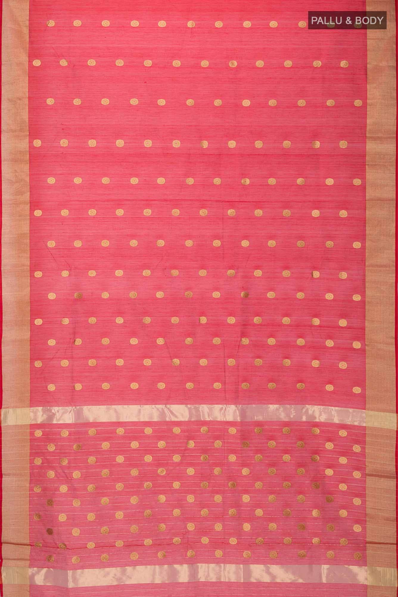 Red Chanderi Silk Cotton Saree