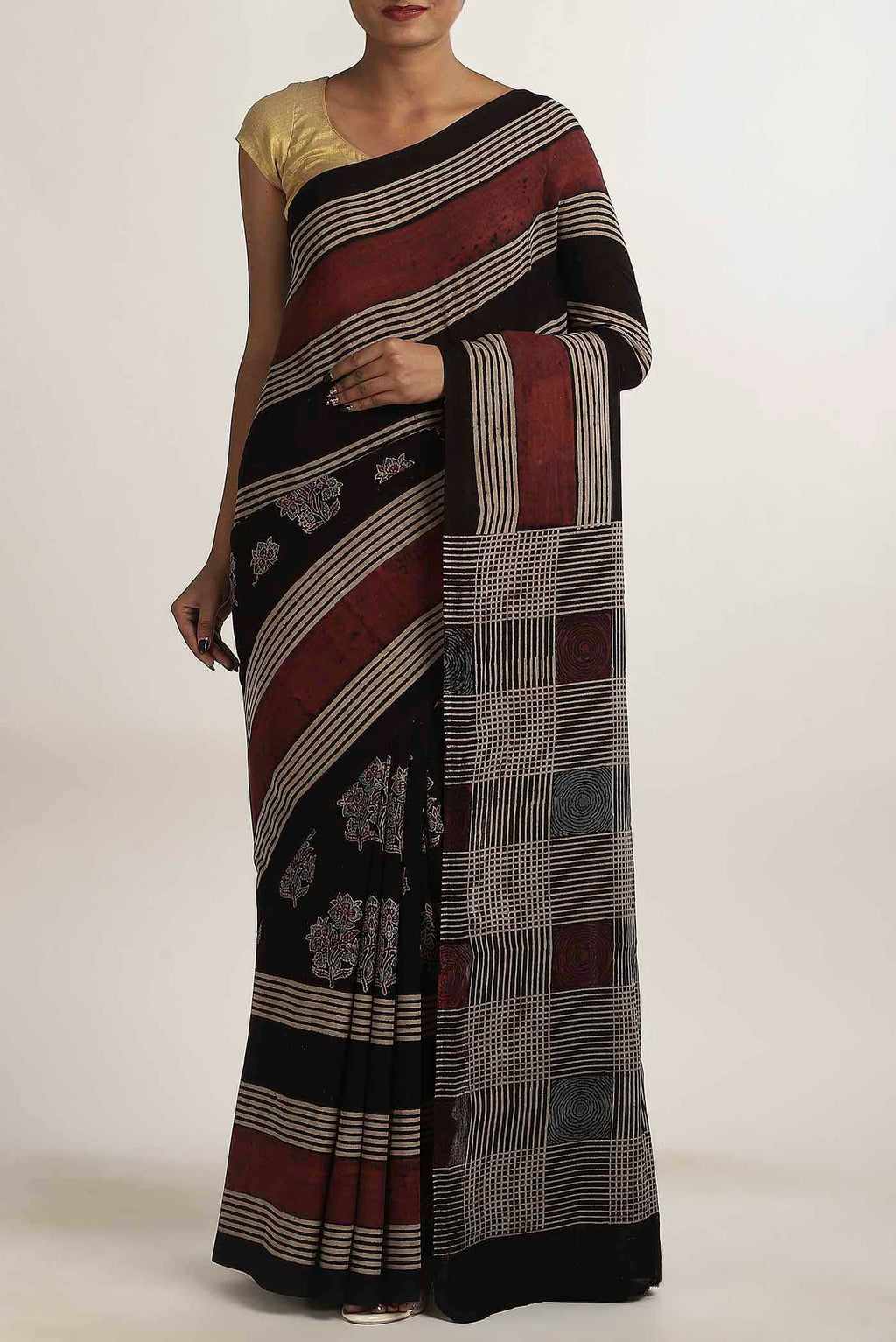 Black Cotton Saree