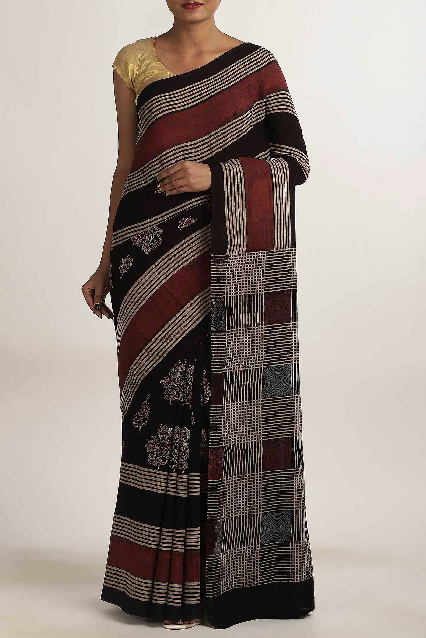 Black Cotton Saree