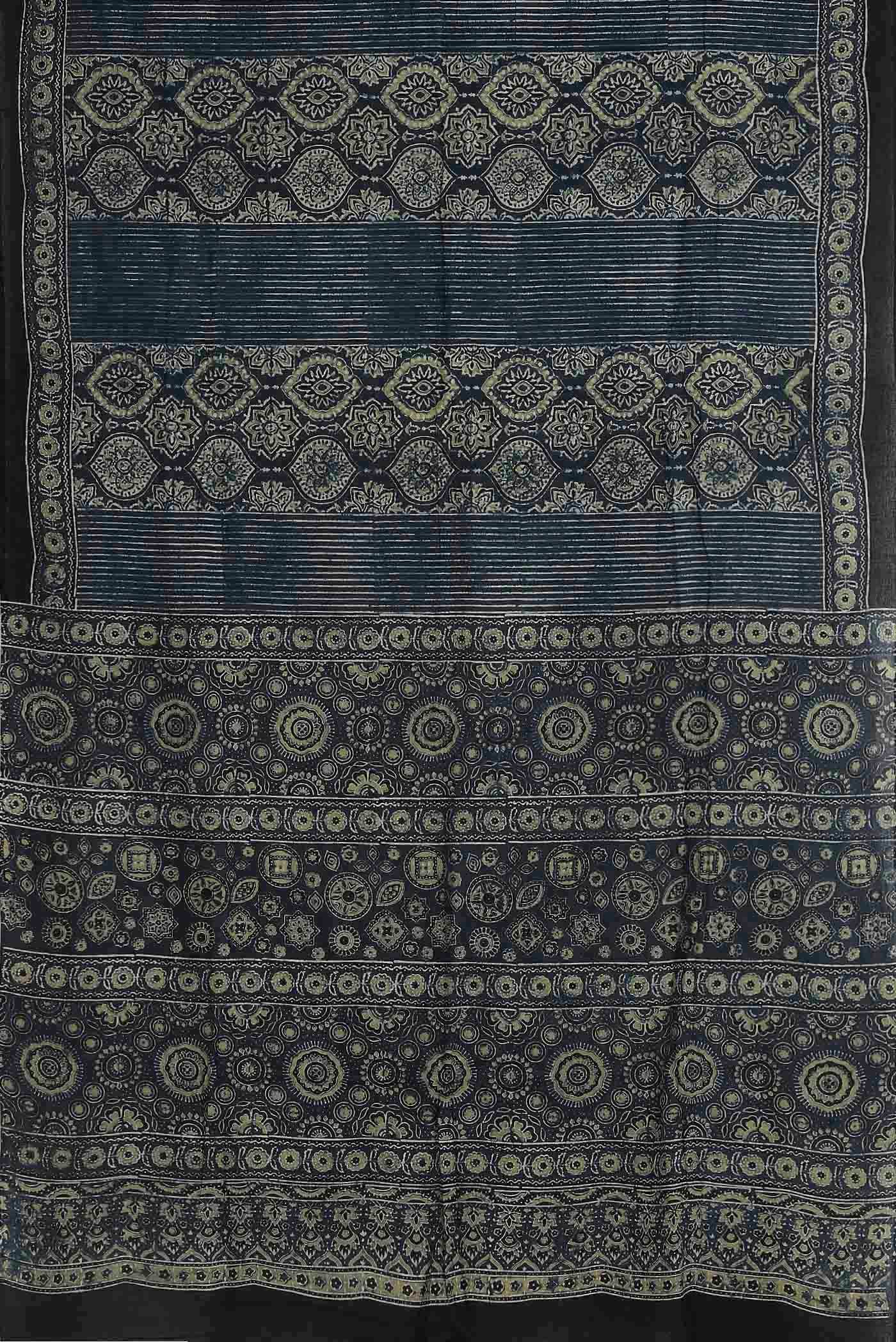 Grey Cotton Saree