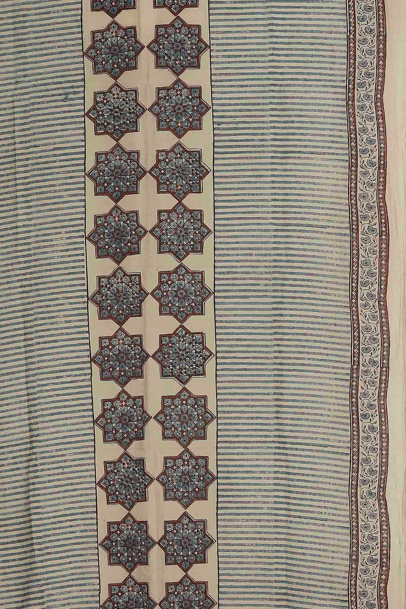 Beige Cotton Saree
