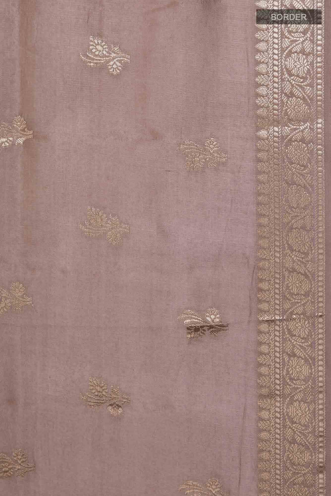Beige Banarasi Silk Saree