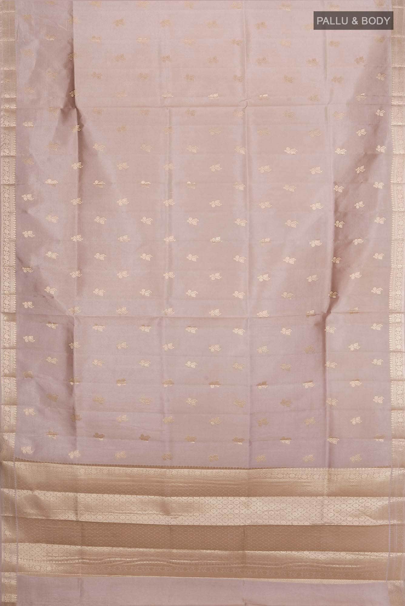 Beige Banarasi Silk Saree