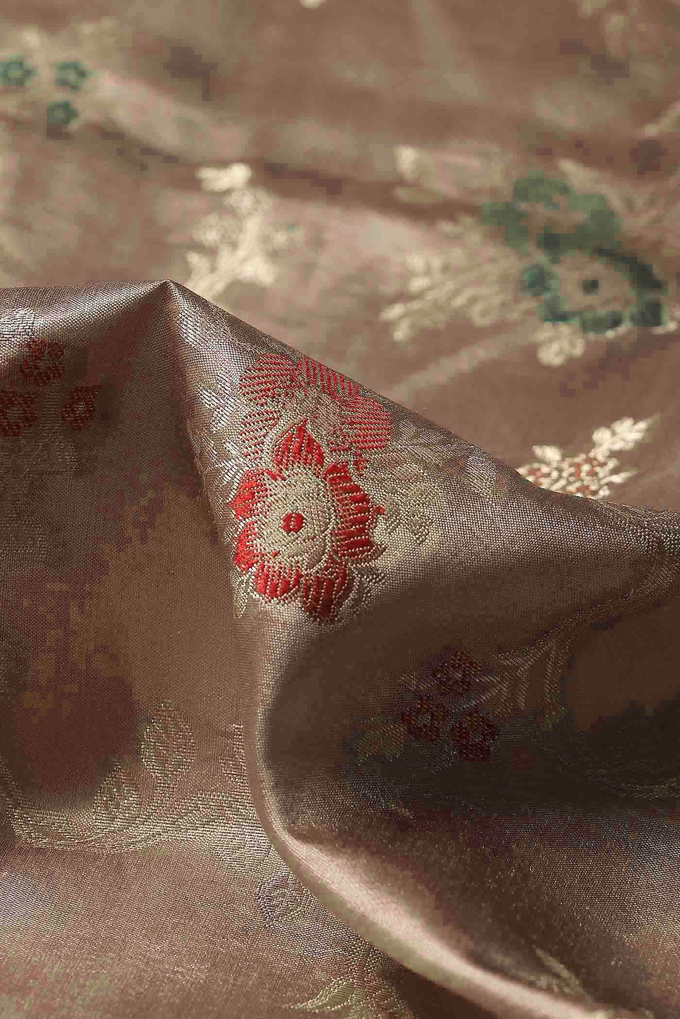 Beige Banarasi Raw Silk Saree