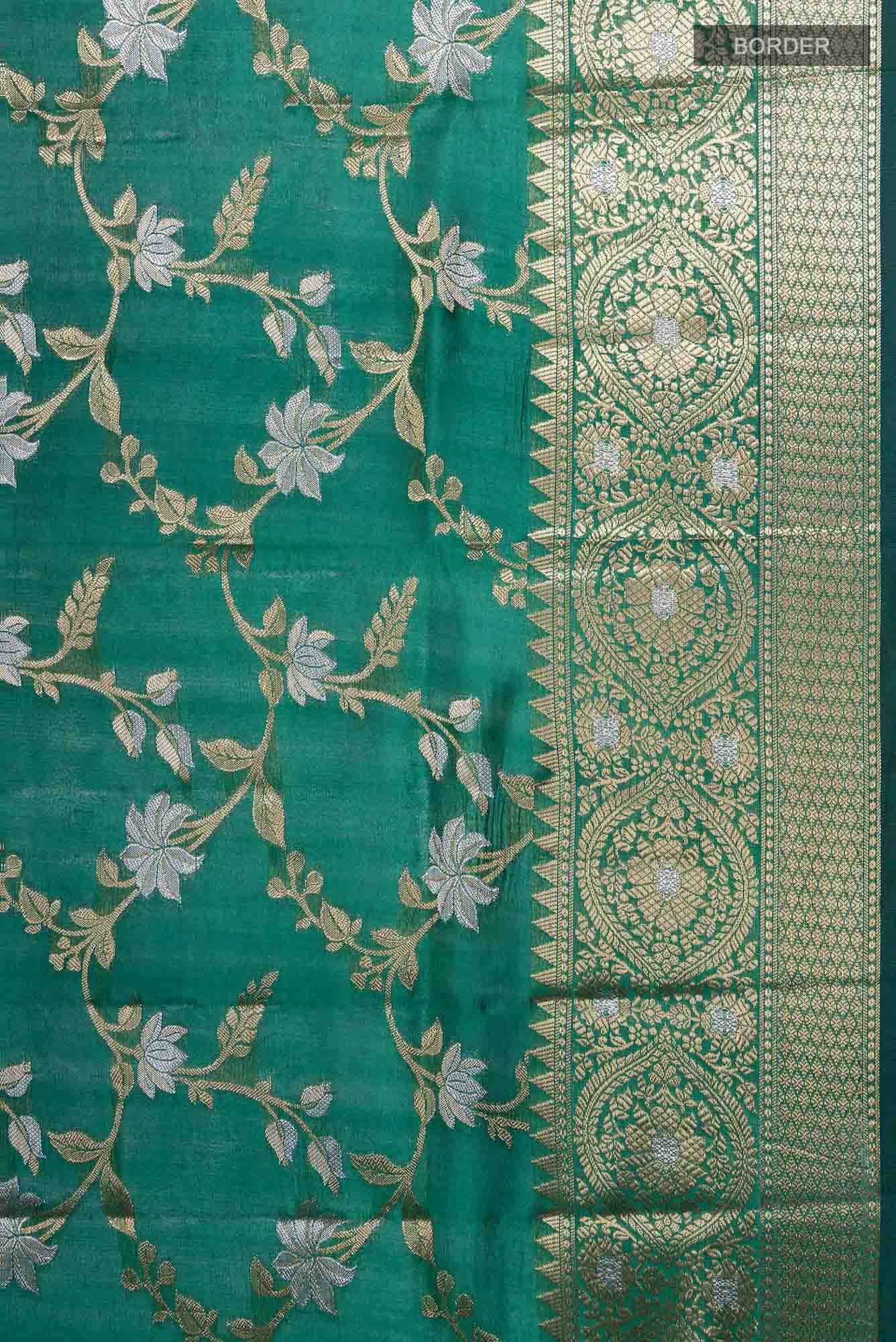 Bottle Green Soft Silk Saree