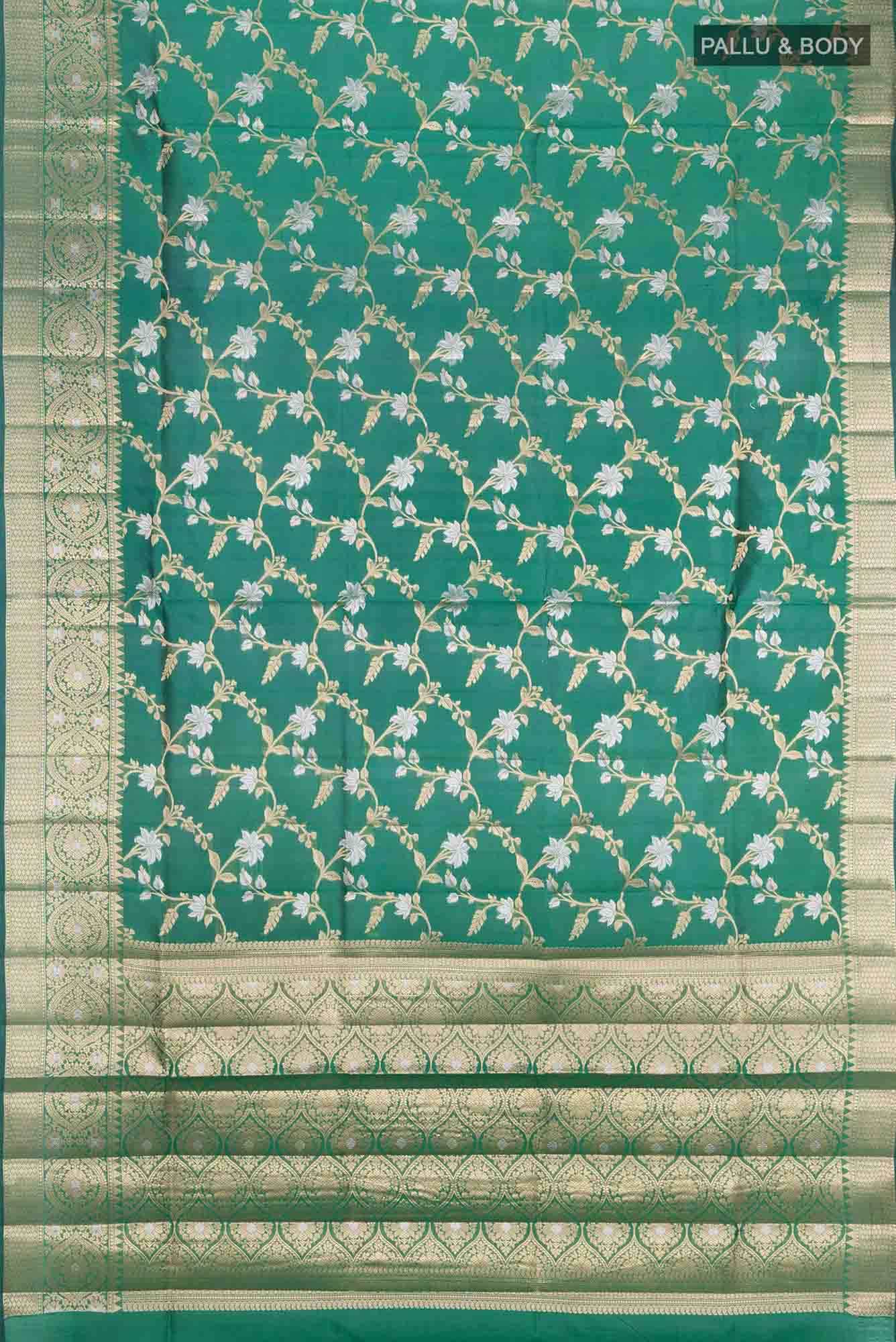 Bottle Green Soft Silk Saree