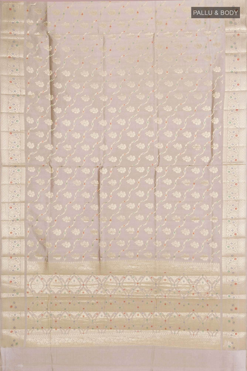 Beige Banarasi Silk Saree