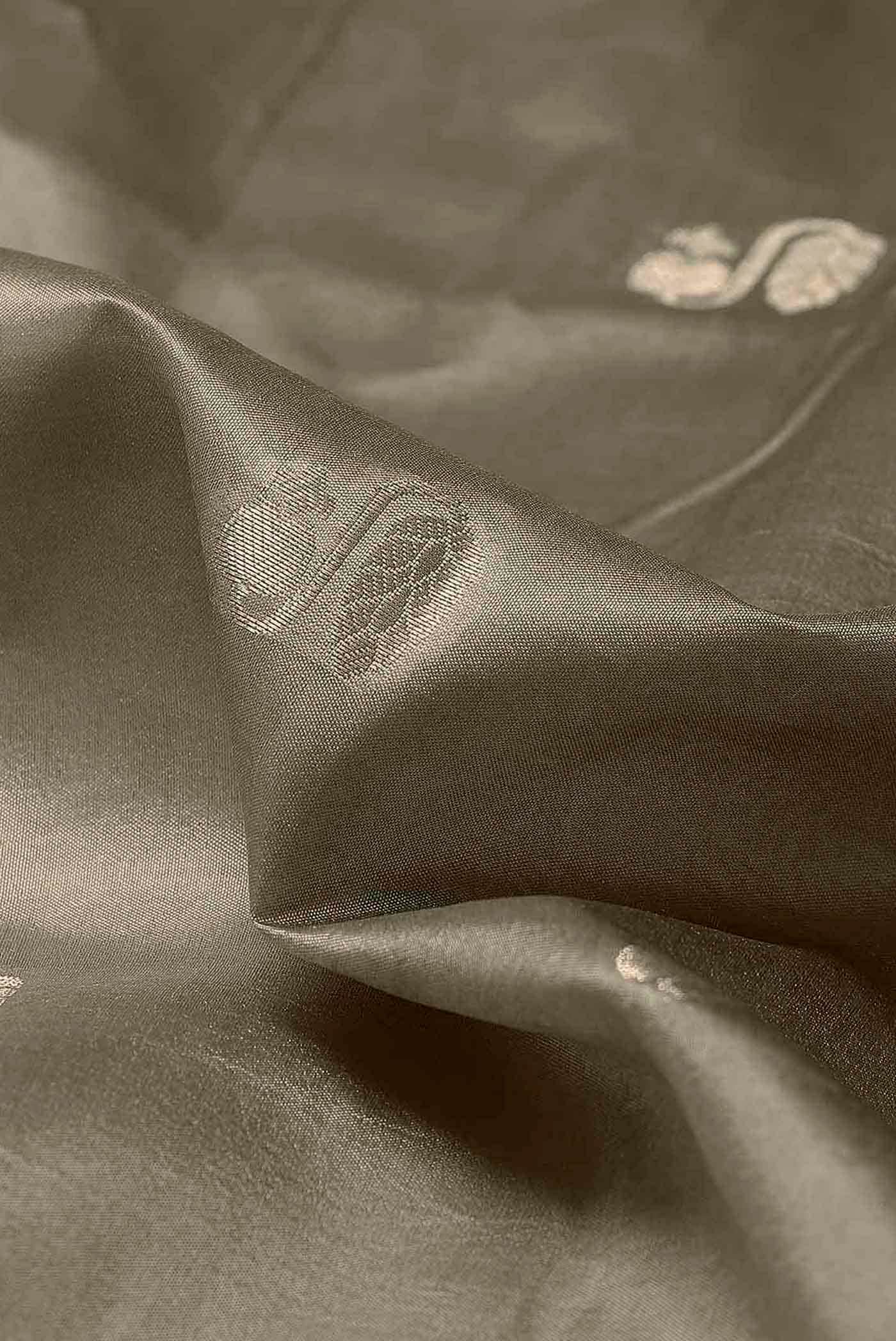 Beige Banarasi Raw Silk Saree