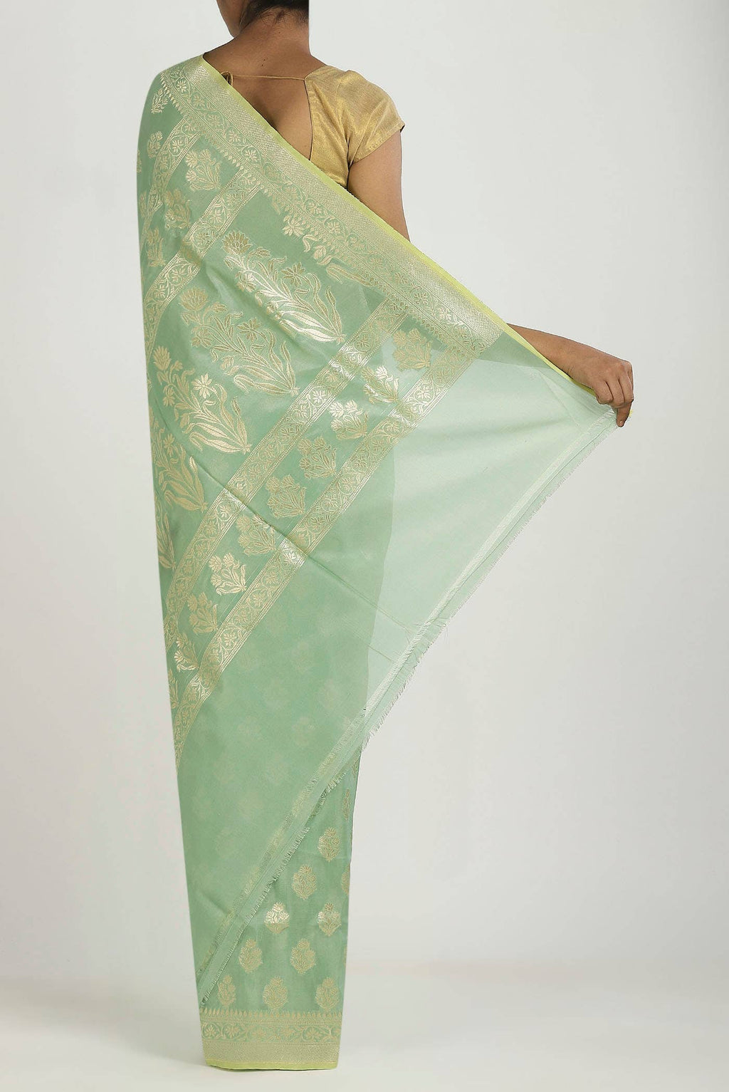 Green Banarasi Silk Saree