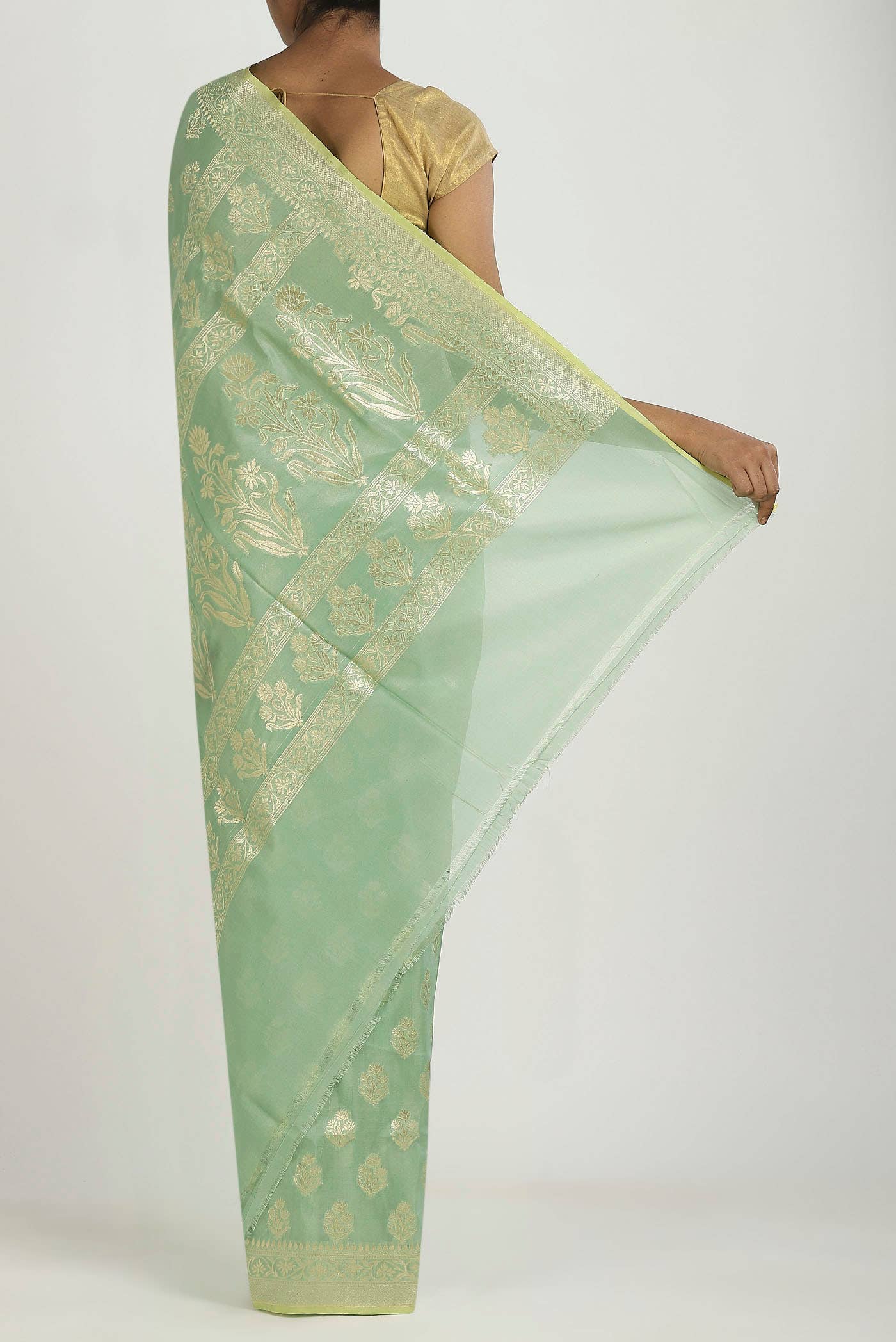 Green Banarasi Silk Saree