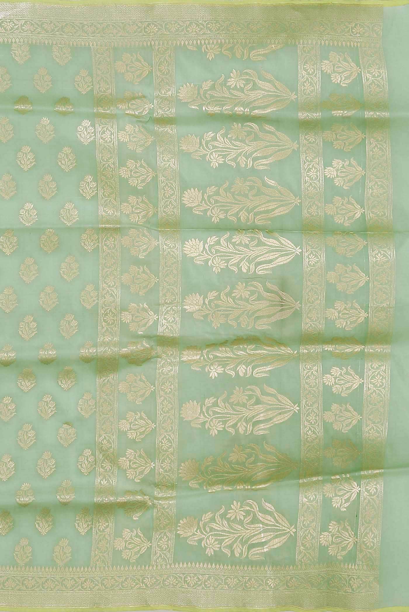 Green Banarasi Silk Saree