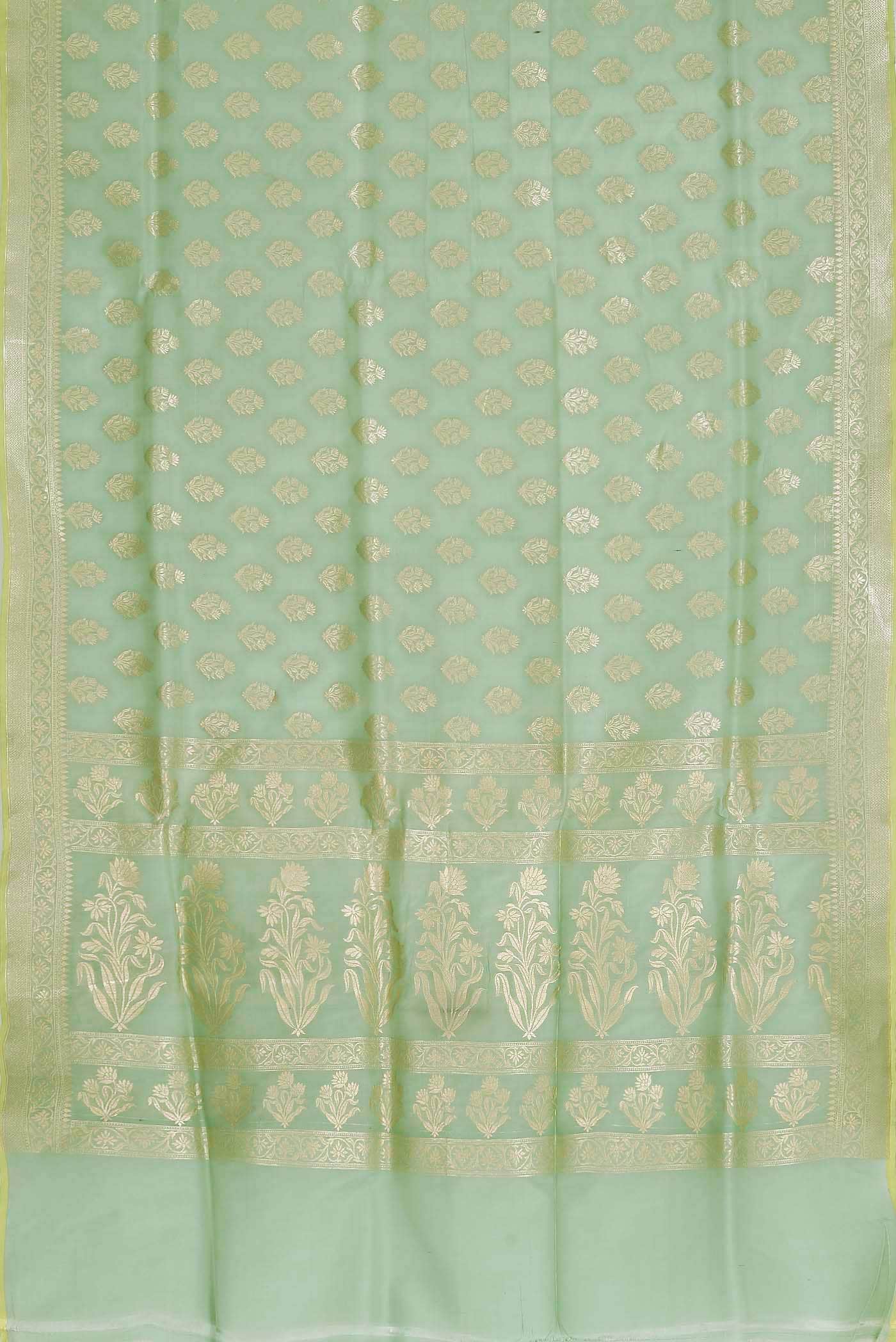Green Banarasi Silk Saree