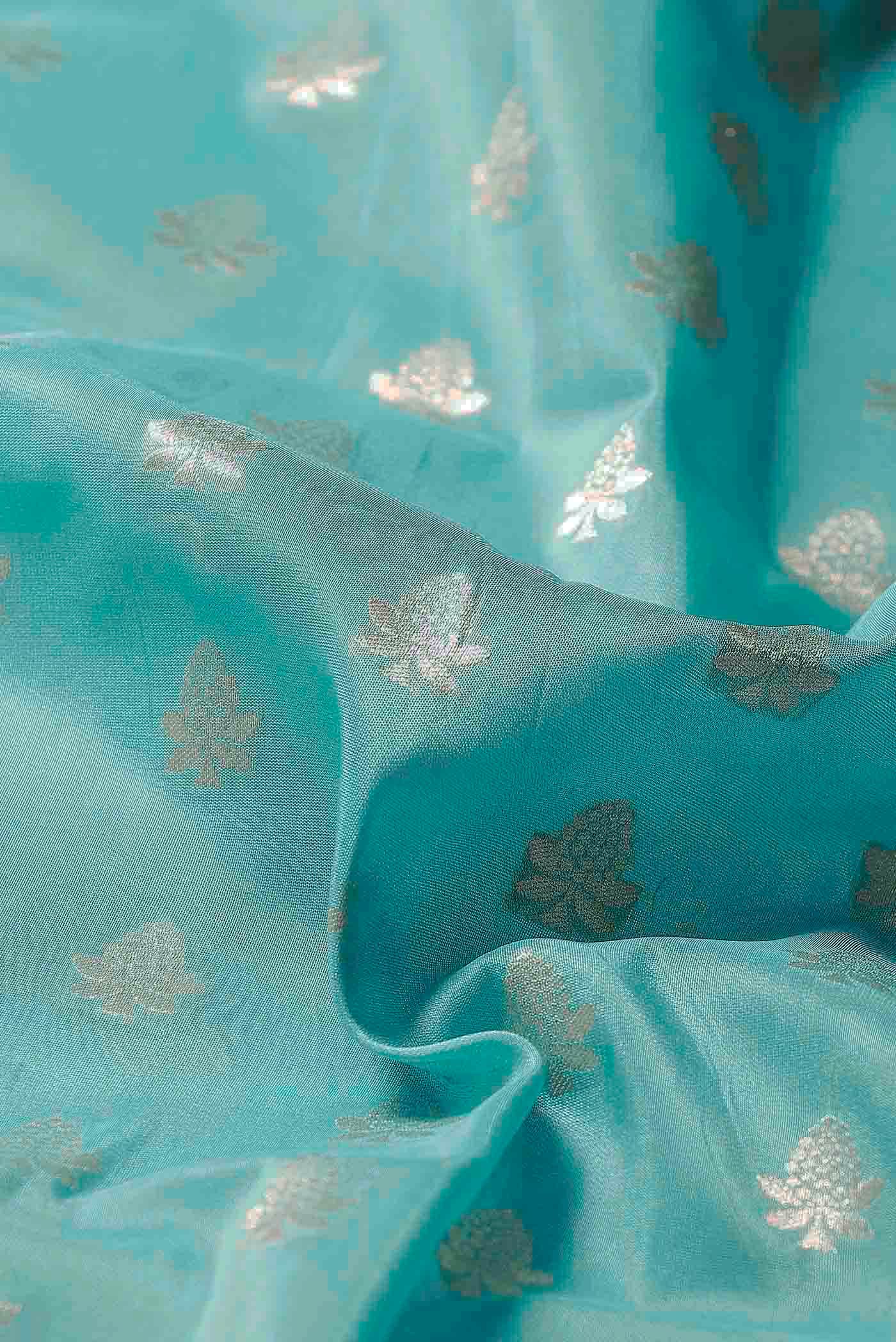 Blue Banarasi Silk Saree
