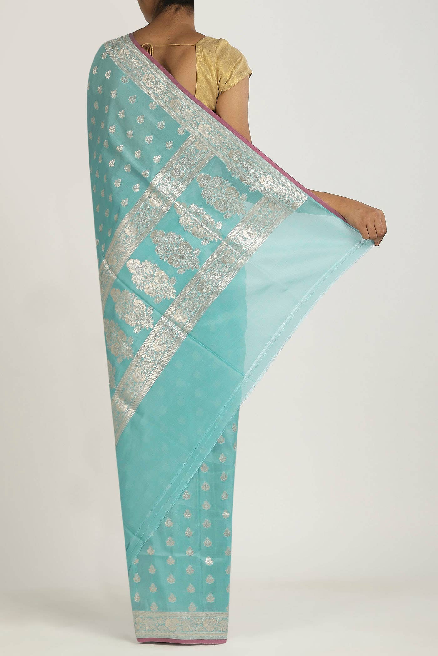 Blue Banarasi Silk Saree