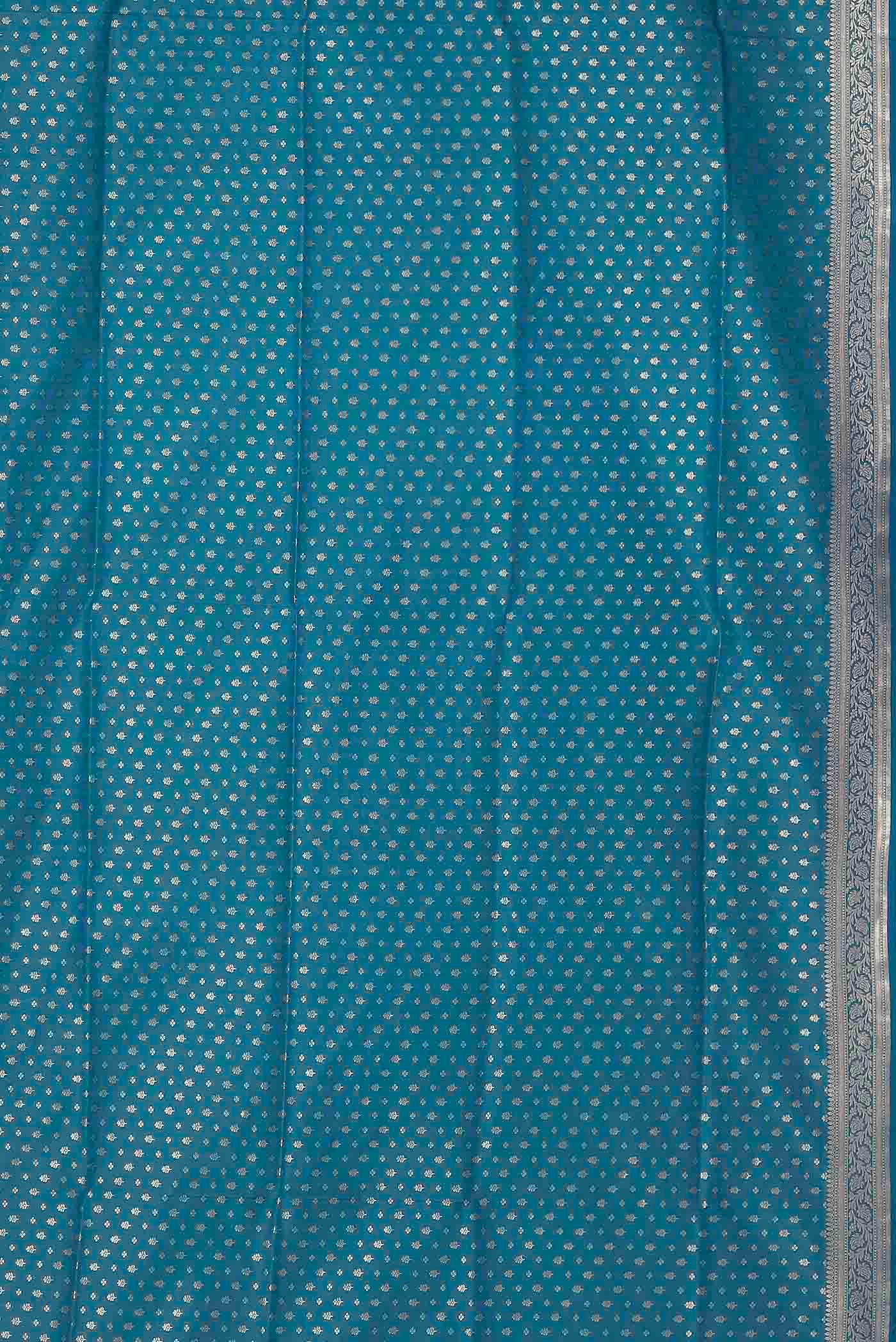 Blue Banarasi Silk Saree