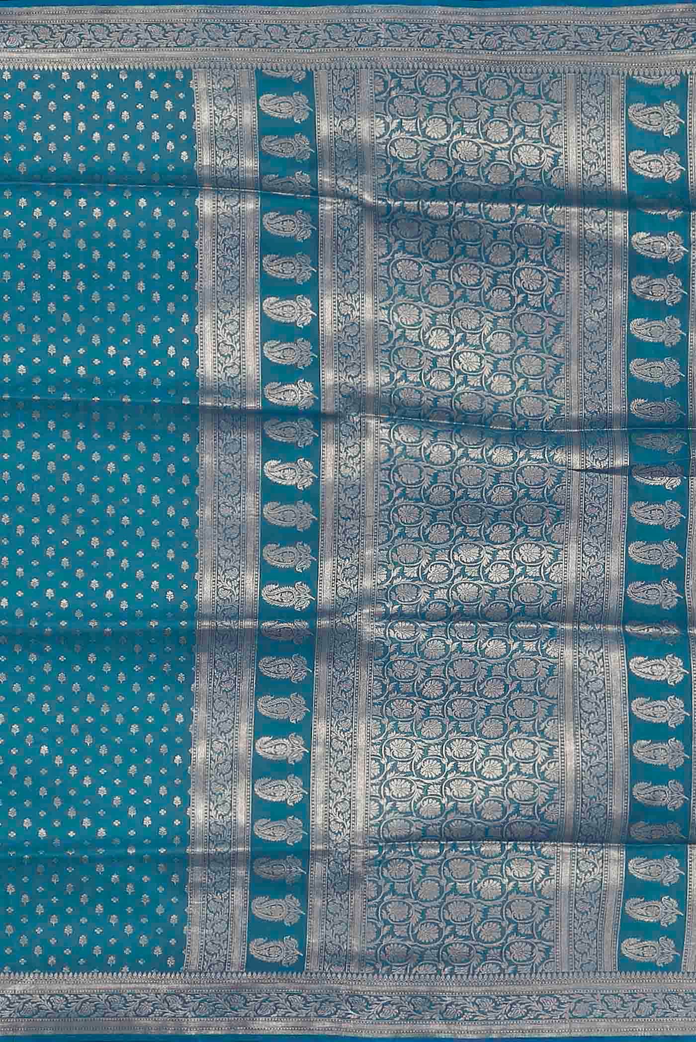 Blue Banarasi Silk Saree